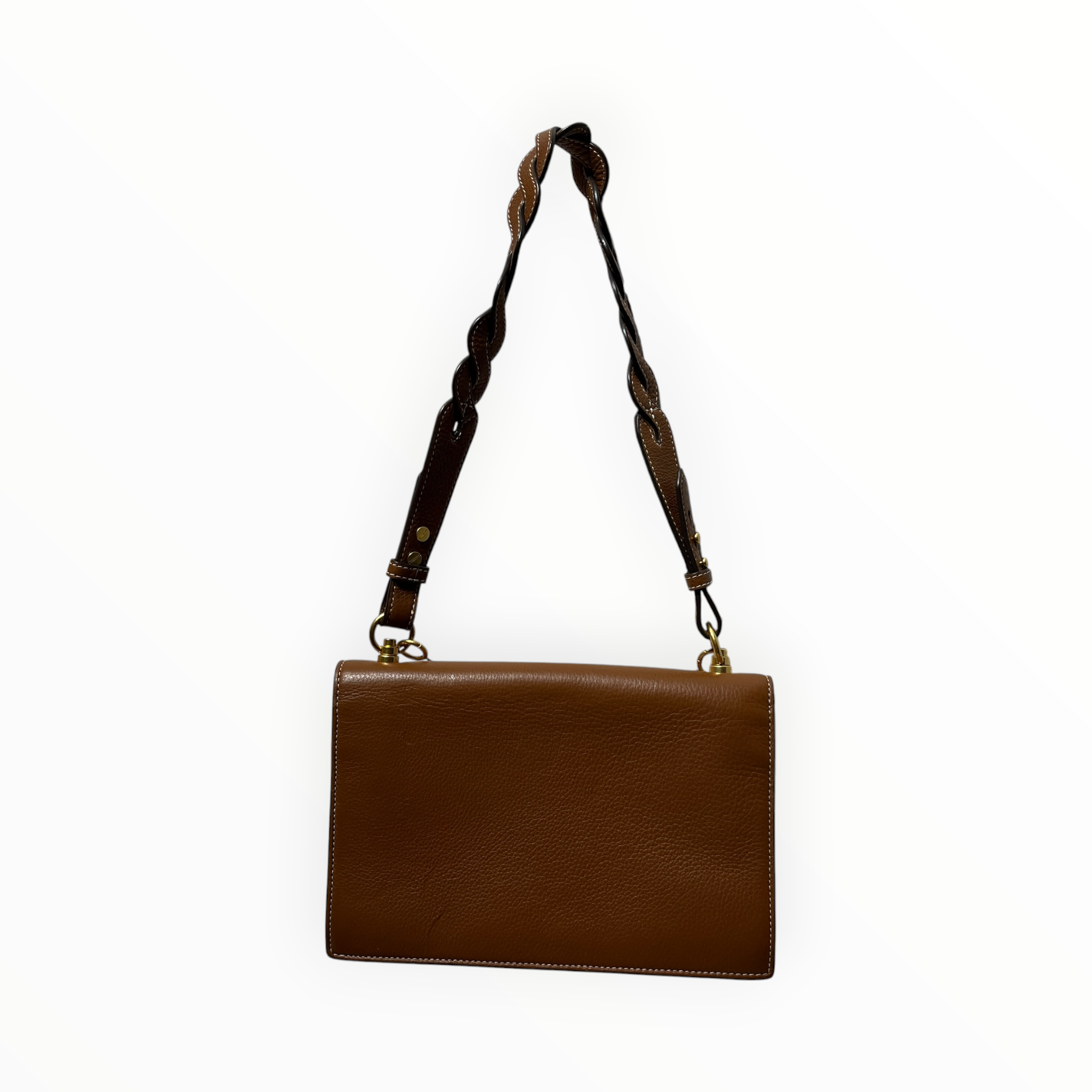 TORY BURCH/Hand Bag/Leather/CML/GOLD HARDWARE CHAIN view 2