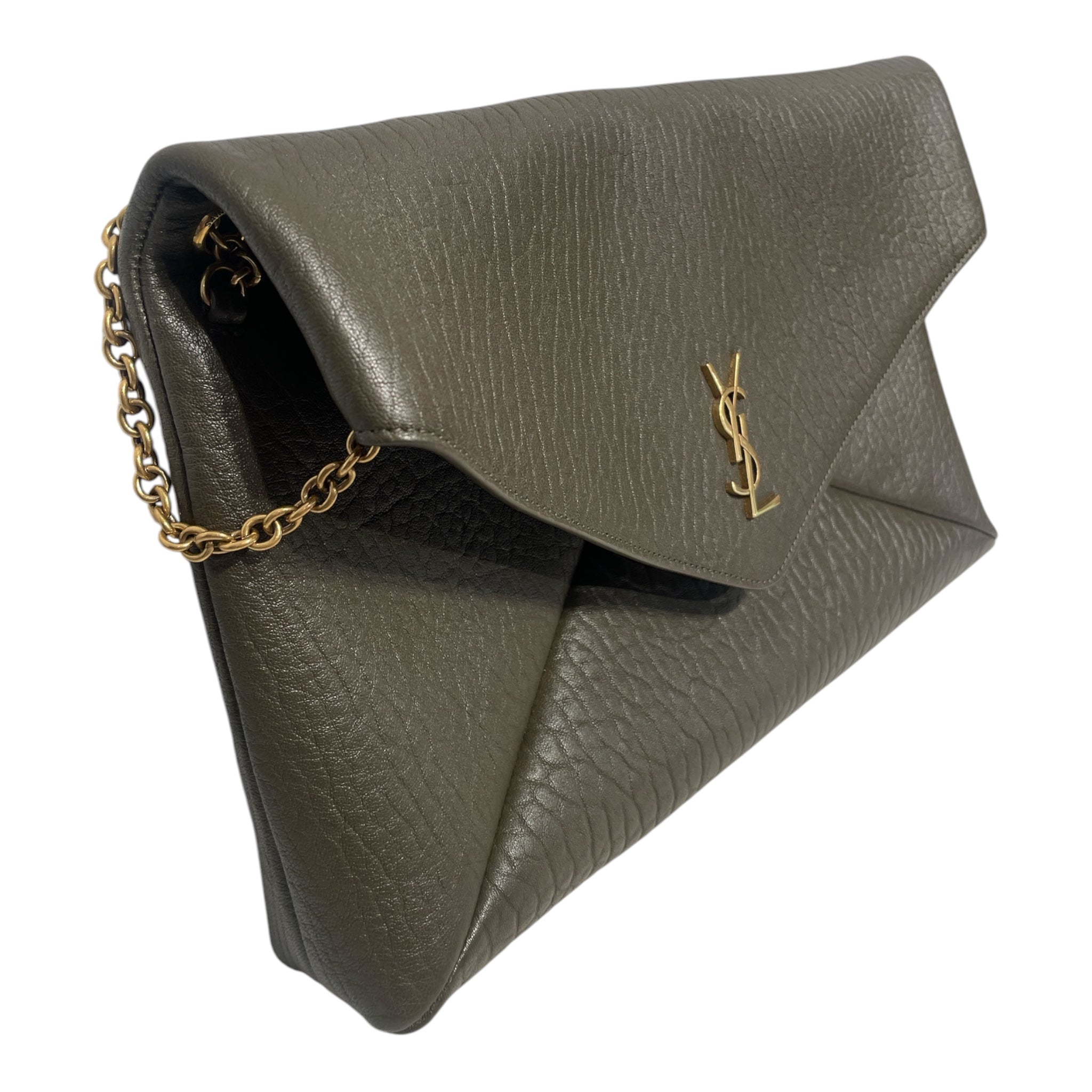 SAINT LAURENT/Bag/Leather/BRW/CASSANDRE PUCH ON CHAIN view 3