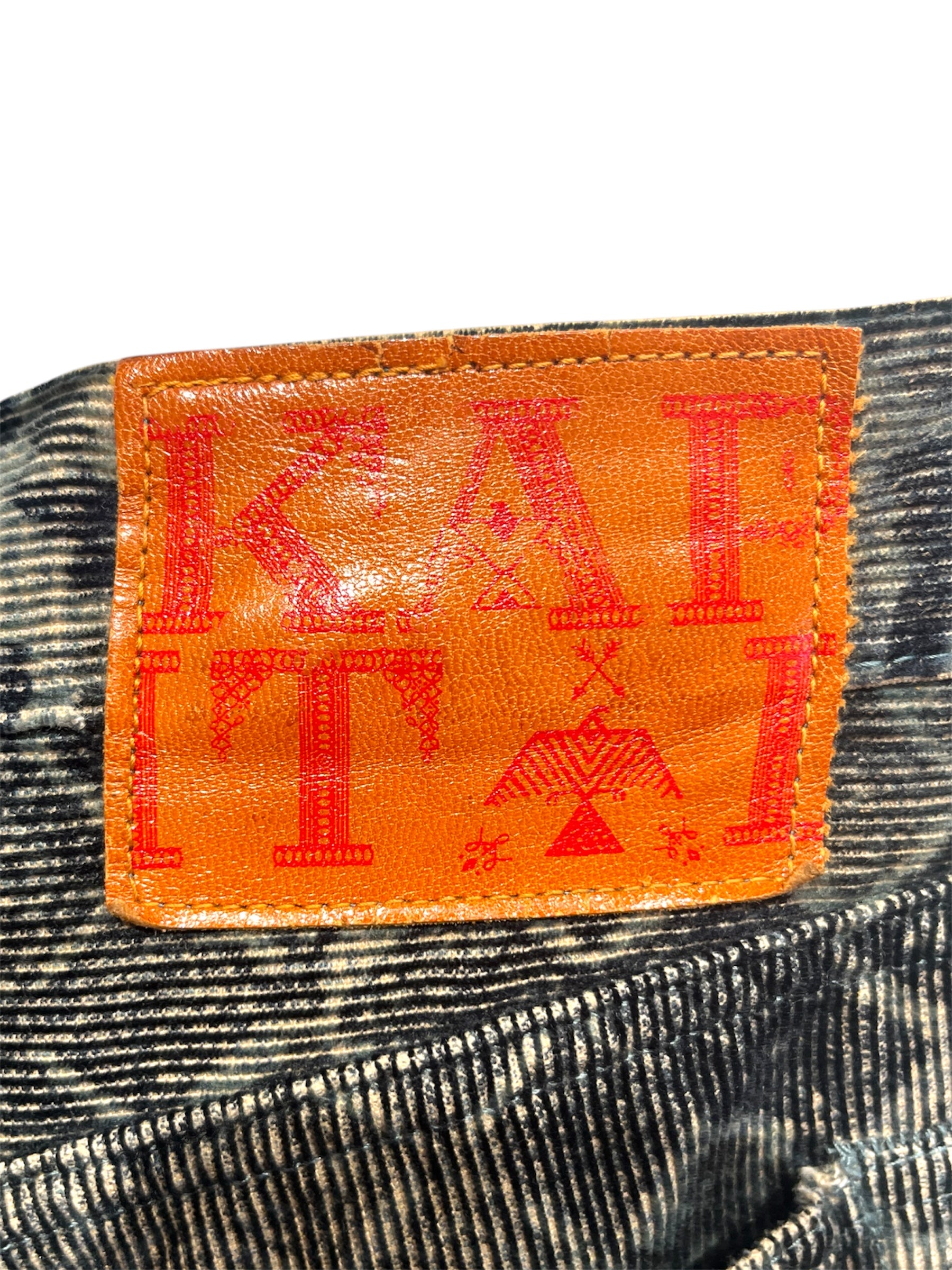 KAPITAL/Straight Pants/32/Cotton/GRN/Button Fly/Animal Pattern/Leopard Print Cords view 3