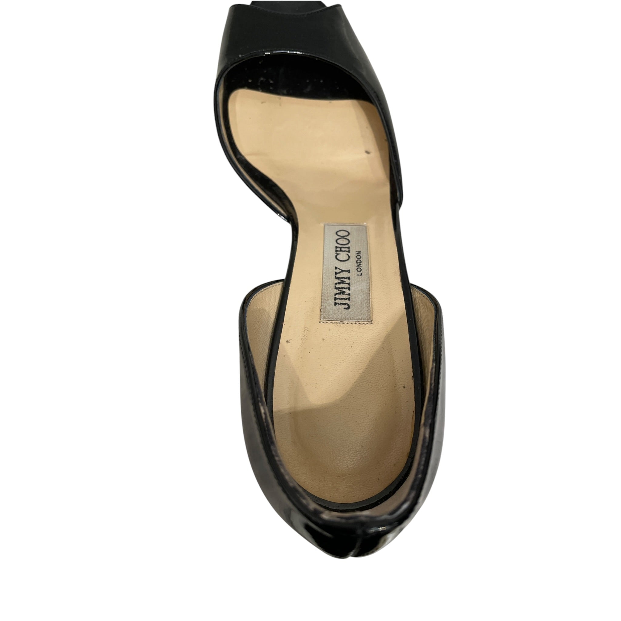 JIMMY CHOO/Heels/EU 40/Leather/BLK/PATENT BLACK OPEN TOE view 3
