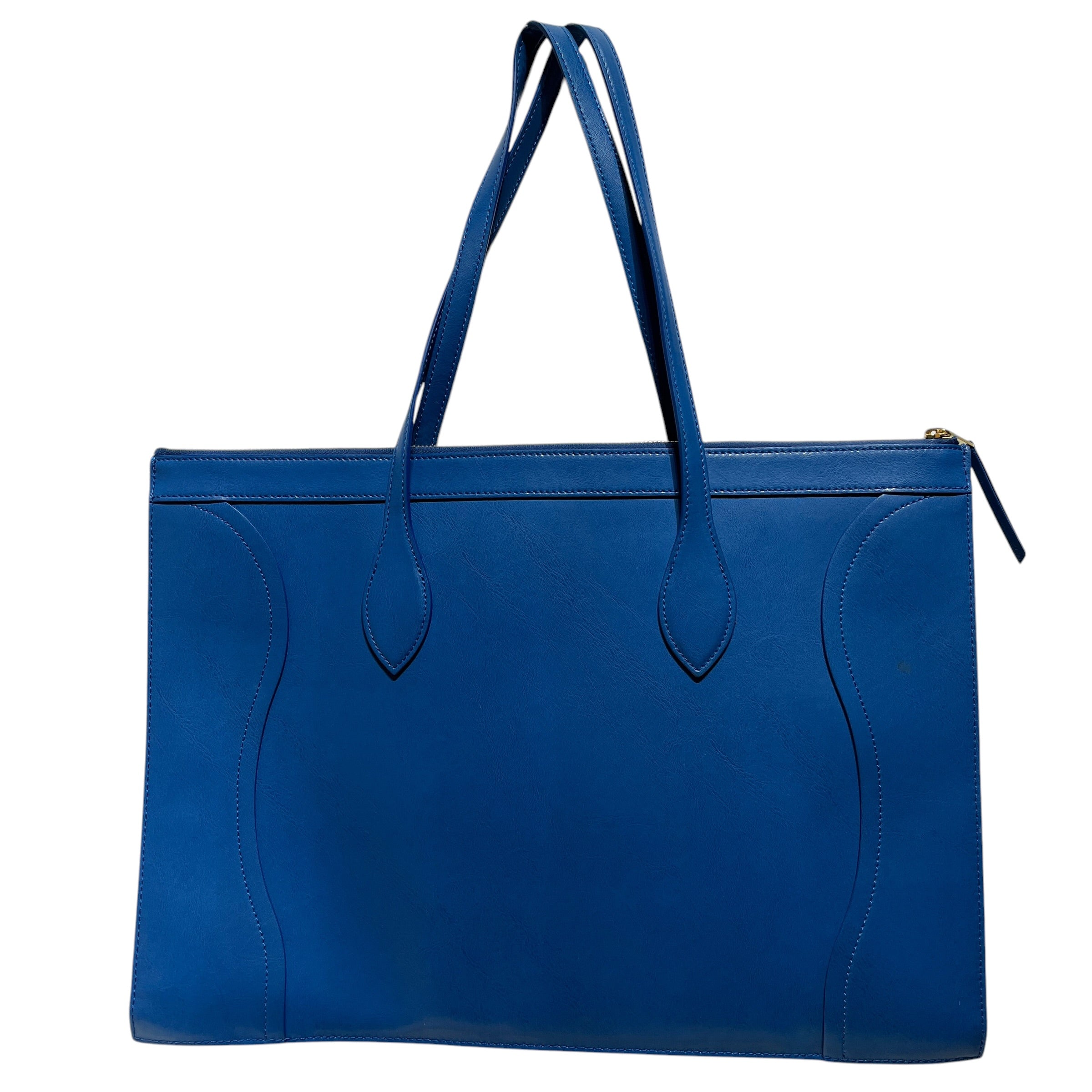 CELINE/Tote Bag/Lambskin/BLU/flat cabas view 2