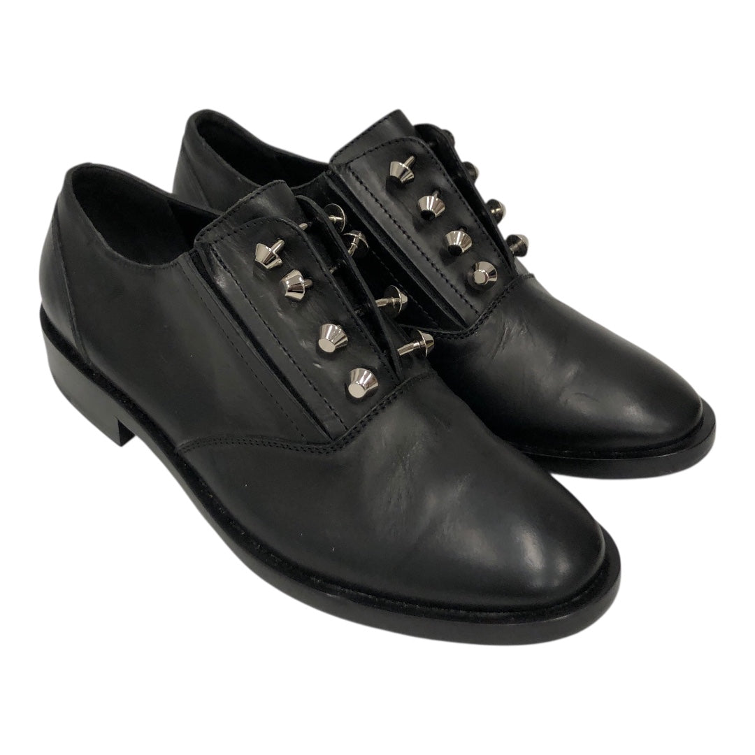 BALENCIAGA/Shoes/EU 38/Leather/BLK/Balenciaga Studded Oxfords view 1