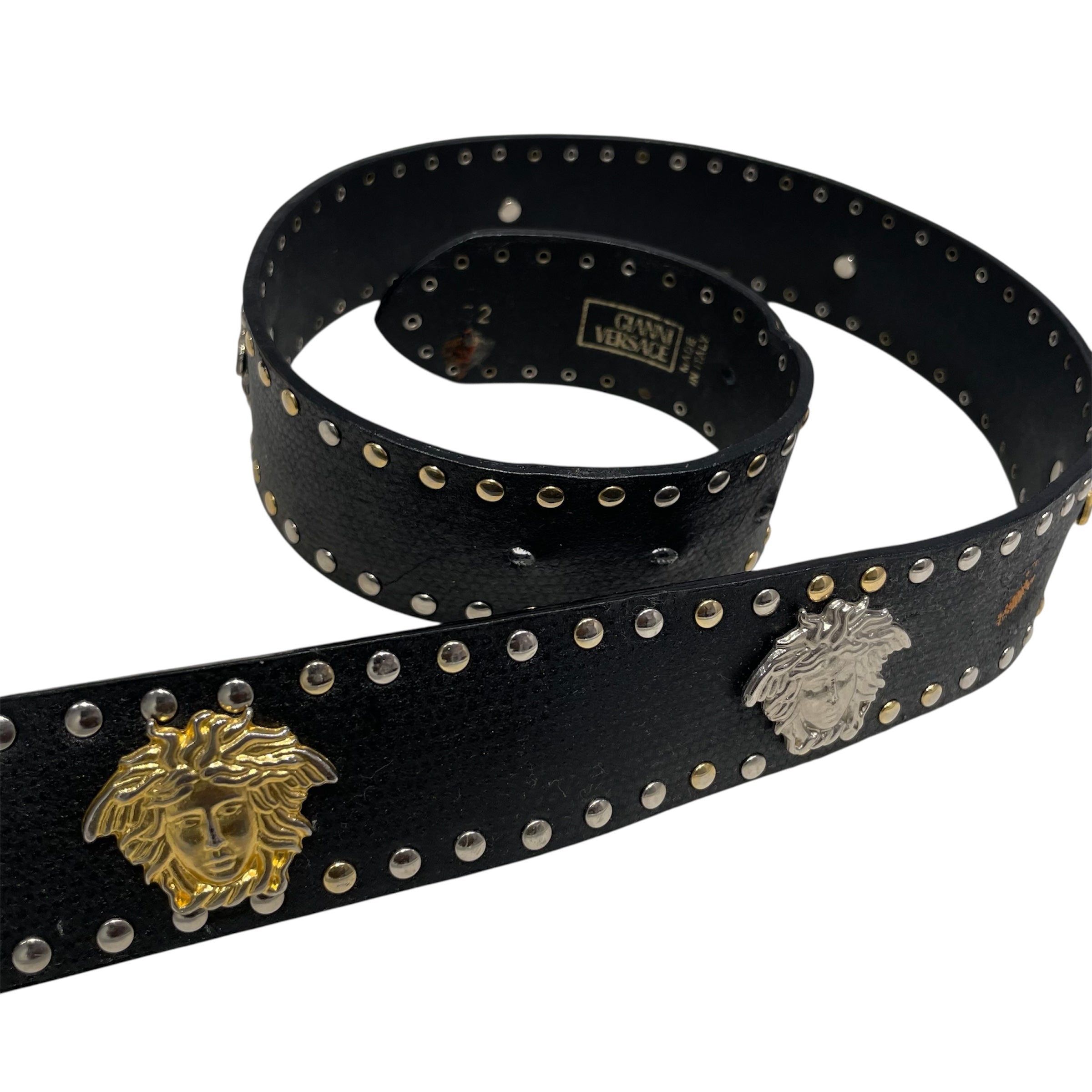GIANNI VERSACE/Accessories/Leather/BLK/versace belt medussa heads view 2