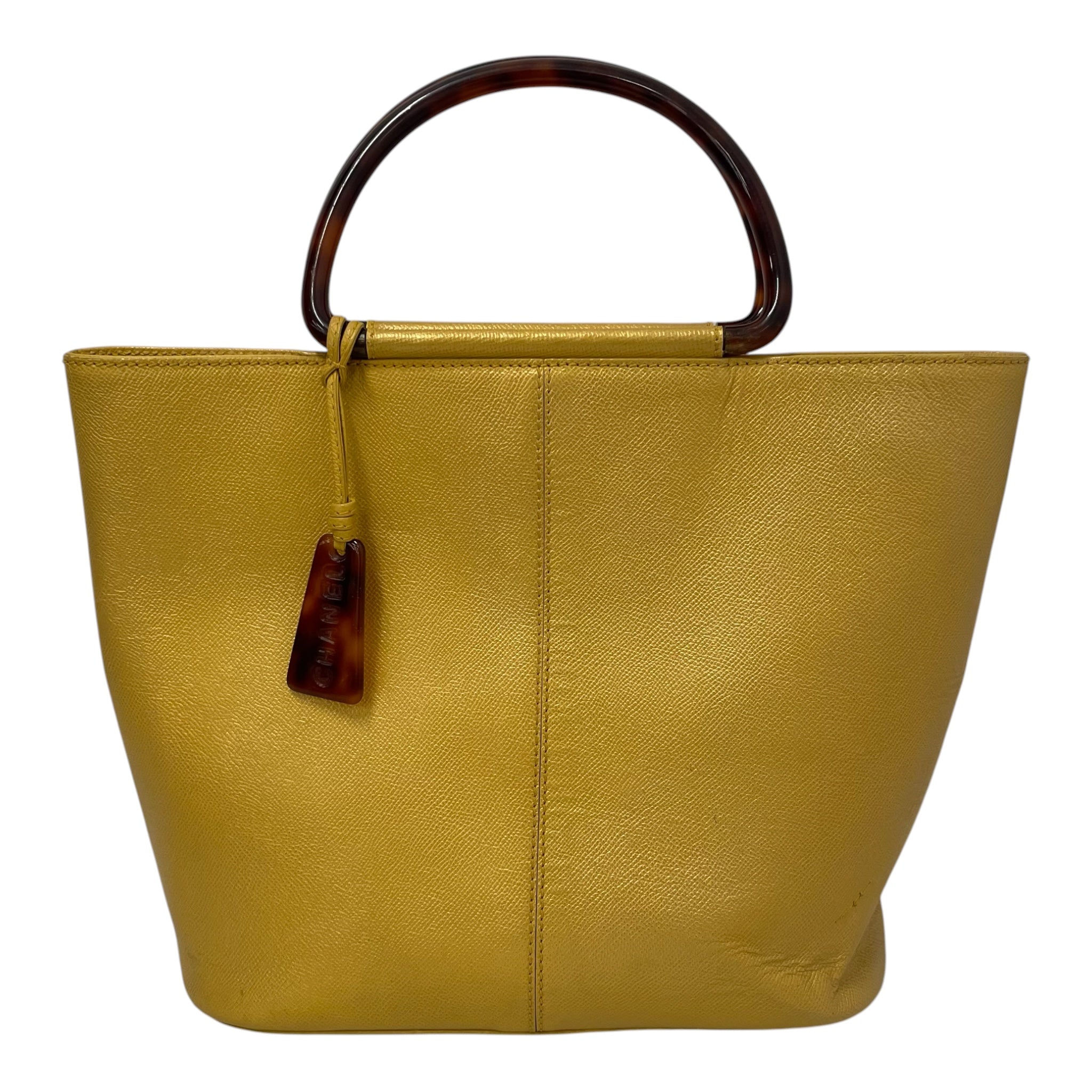 CHANEL/Tote Bag/Leather/GLD/TORTOISE HANDLES view 1
