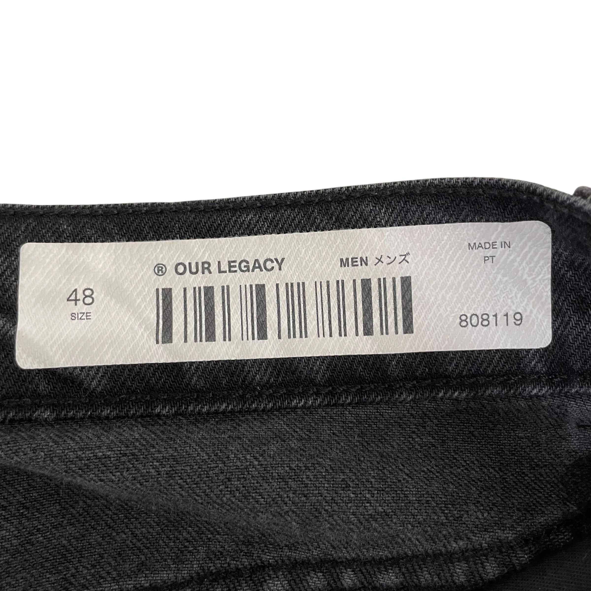 OUR LEGACY/Straight Pants/48/Cotton/GRY/wide jeans view 4
