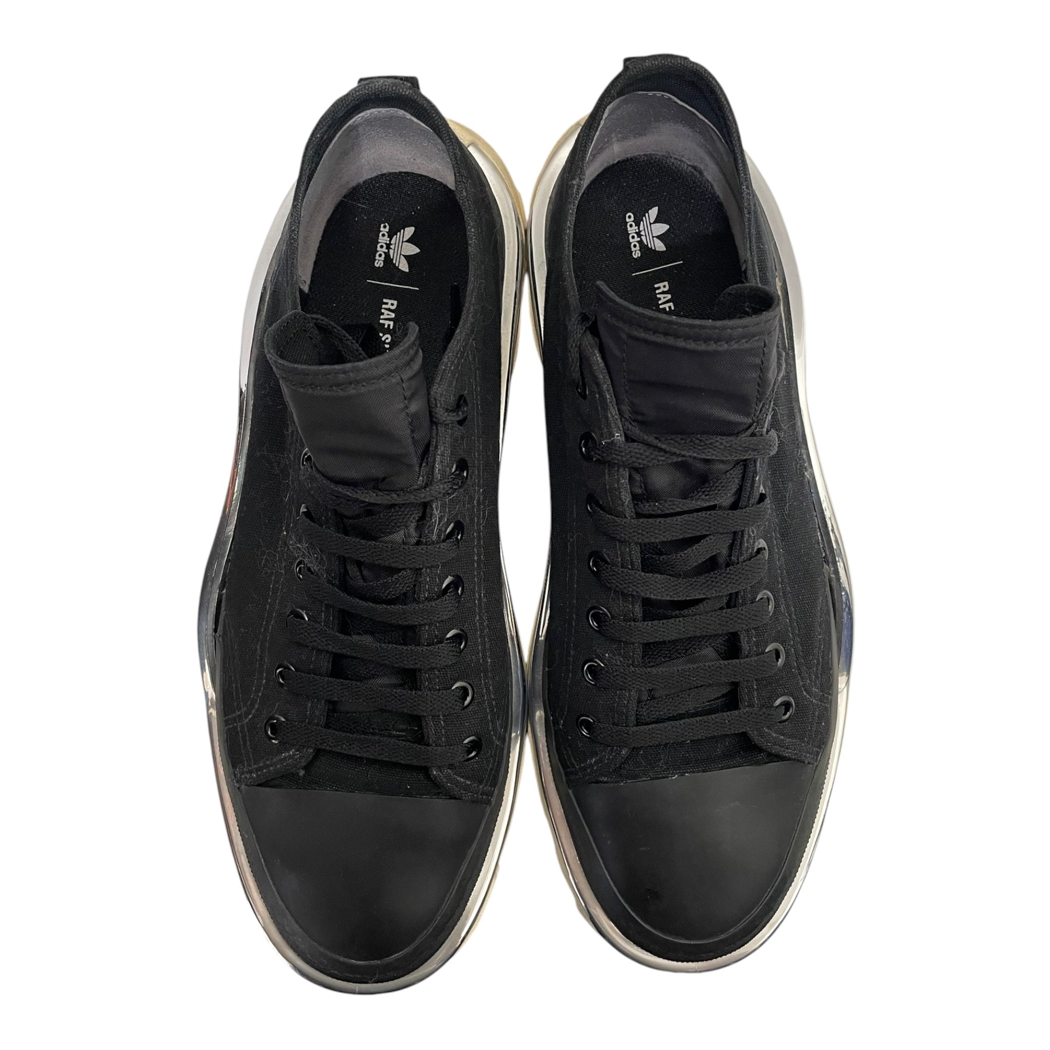 ADIDASX RAF SIMMONS/Low-Sneakers/US 11/Cotton/BLK/SILVER TRIM view 5