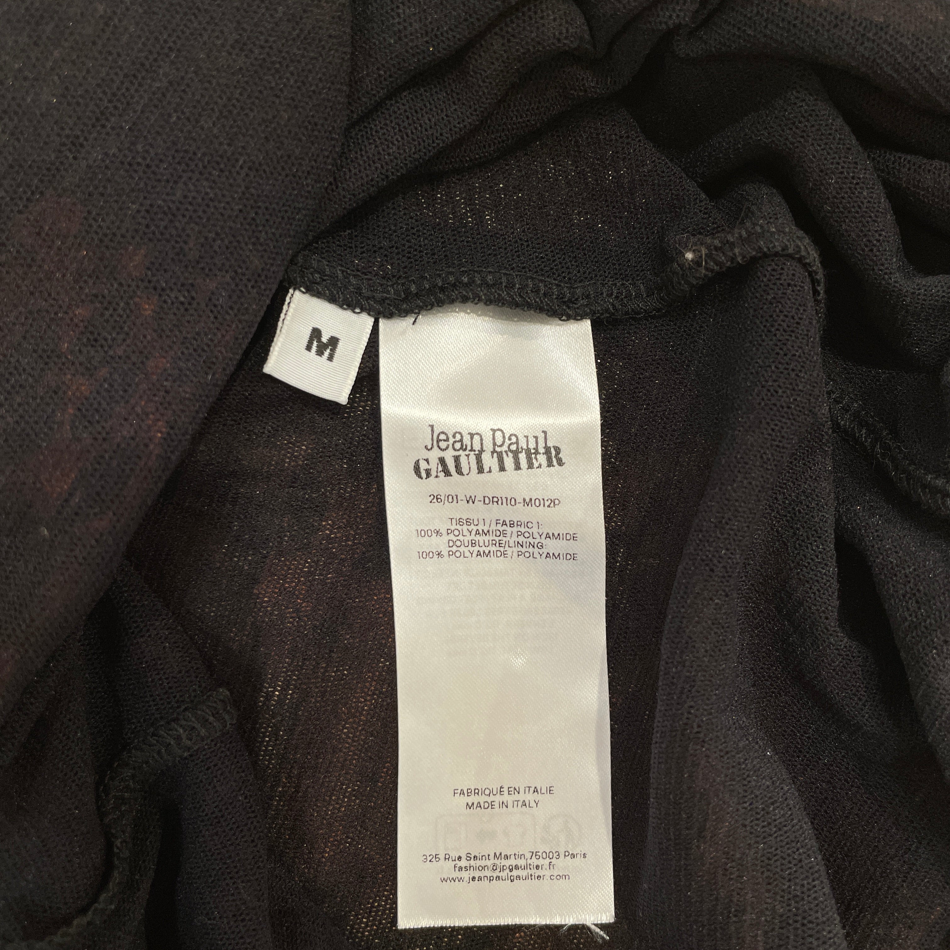 Jean Paul Gaultier/SL Dress/M/Animal Pattern/Polyester/BRW/JPG MESH SNAKE SKIN MINI DRESS view 4