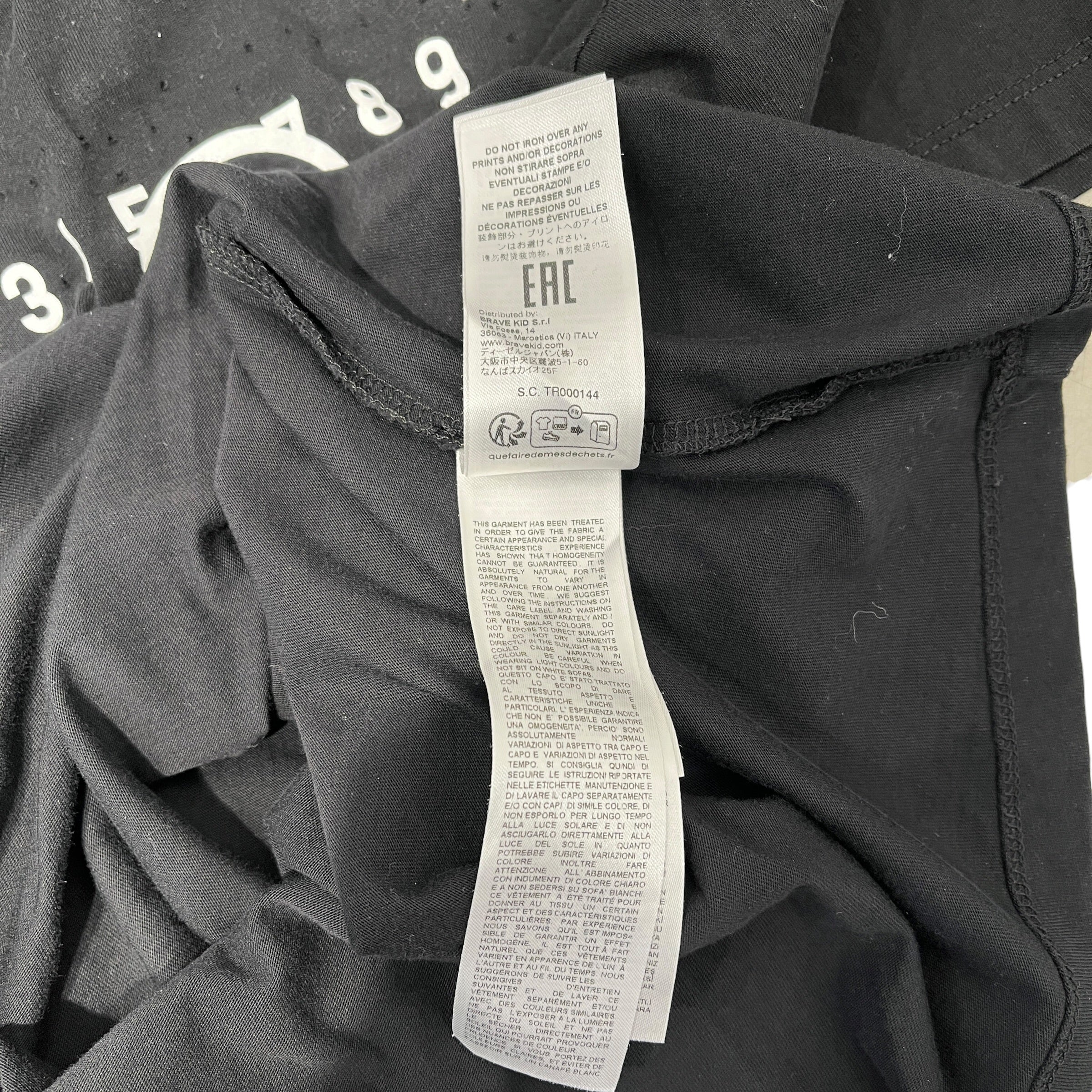 Maison Margiela/T-Shirt/14/Cotton/BLK/6 "numbers" view 6