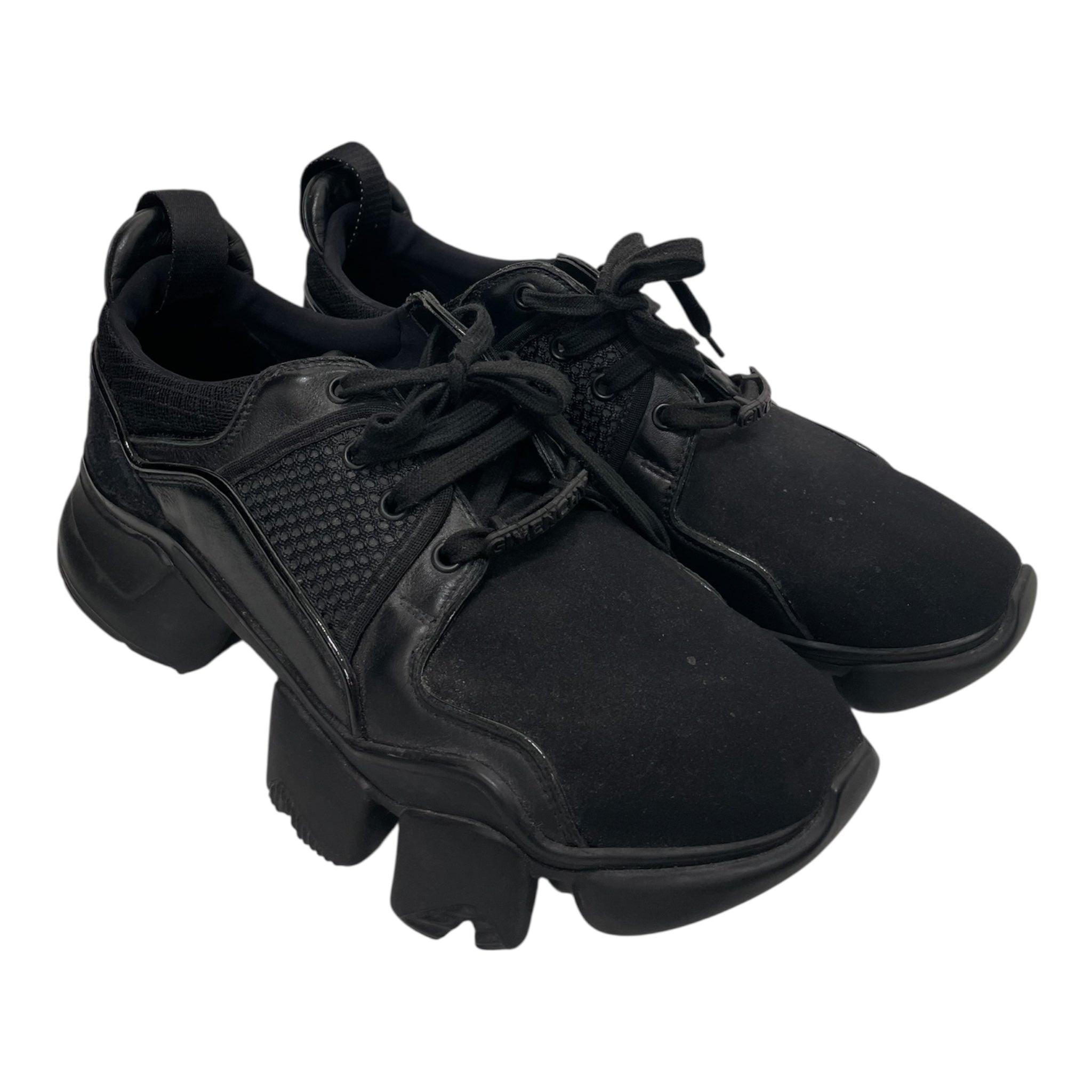 GIVENCHY/Low-Sneakers/US 11.5/Leather/BLK/jaw lop top red sign view 1