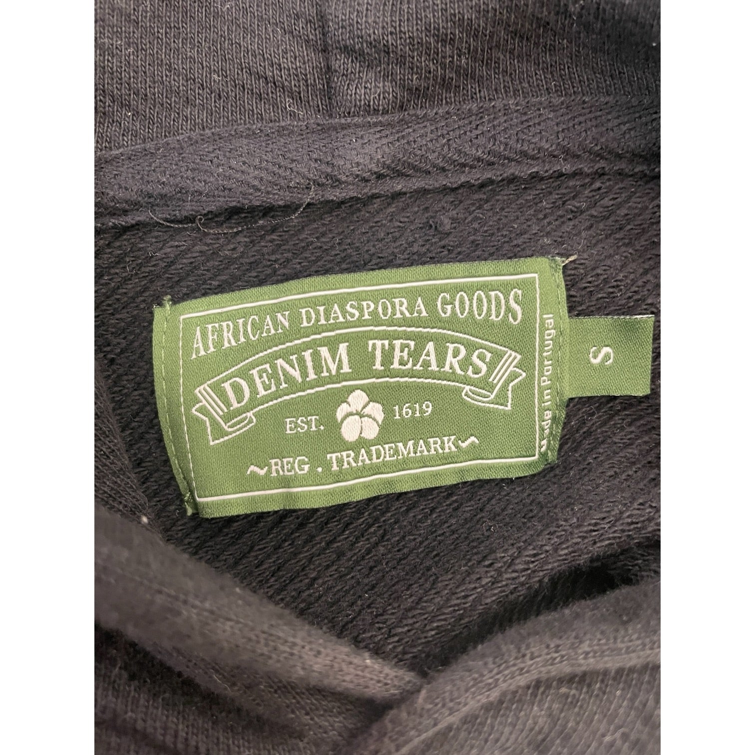 DENIM TEARS/Hoodie/S/Cotton/BLK/Black Denim Tears Hoodie view 3