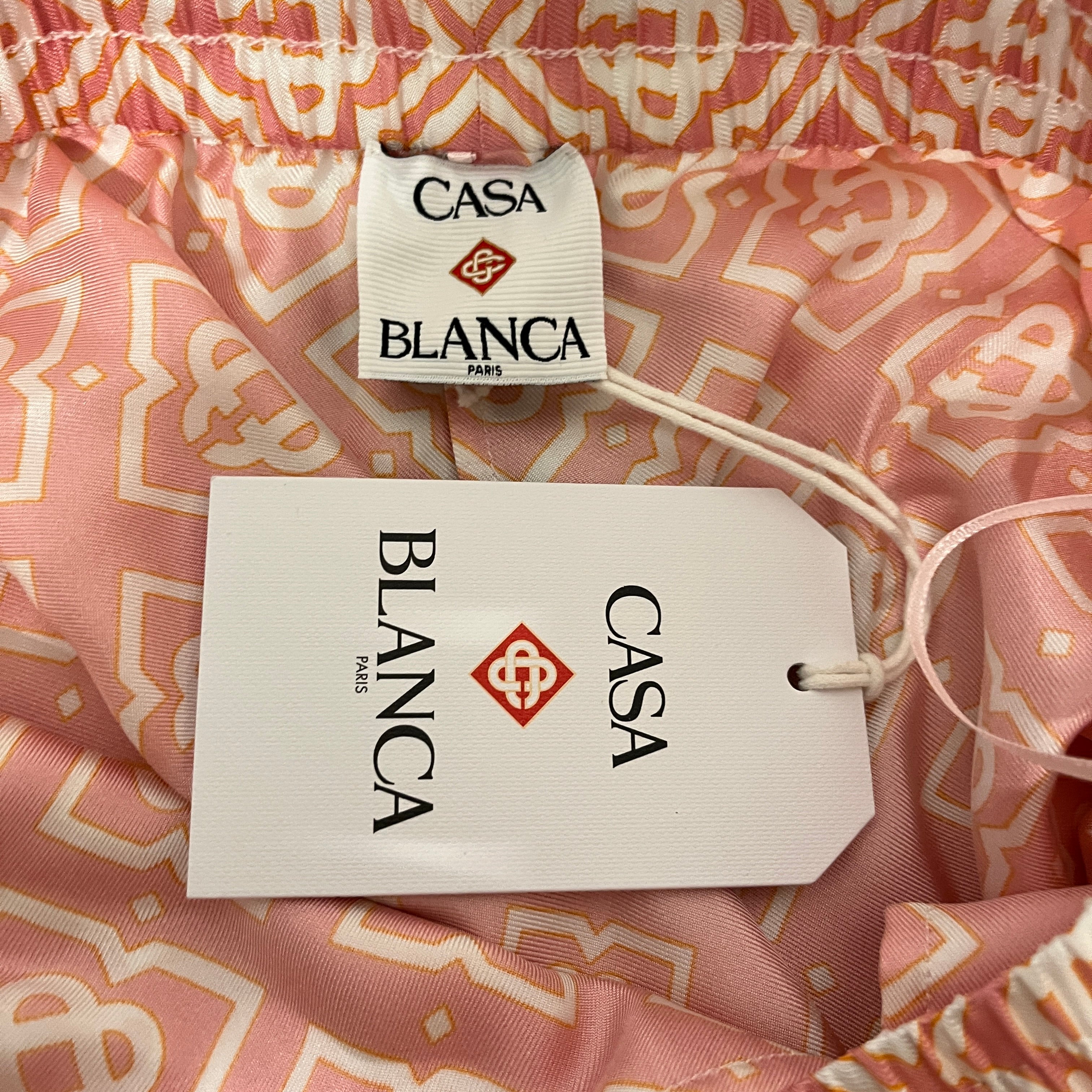 CASABLANCA/Skirt/M/All Over Print/Silk/PNK/MIDI SKIRT/PNK/ORN view 3