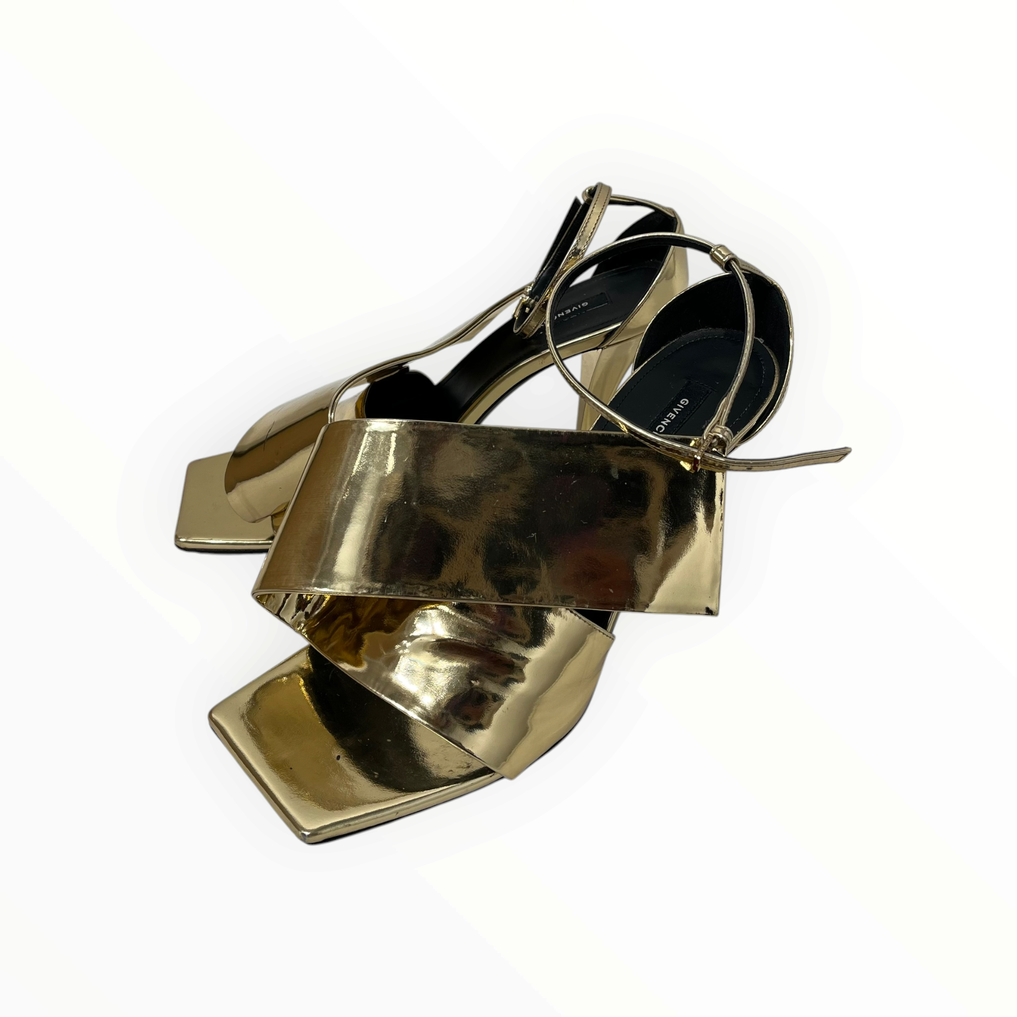 GIVENCHY/Heels/US 7.5/Nylon/GLD/SLICED SQUARE MIRRIOR view 2
