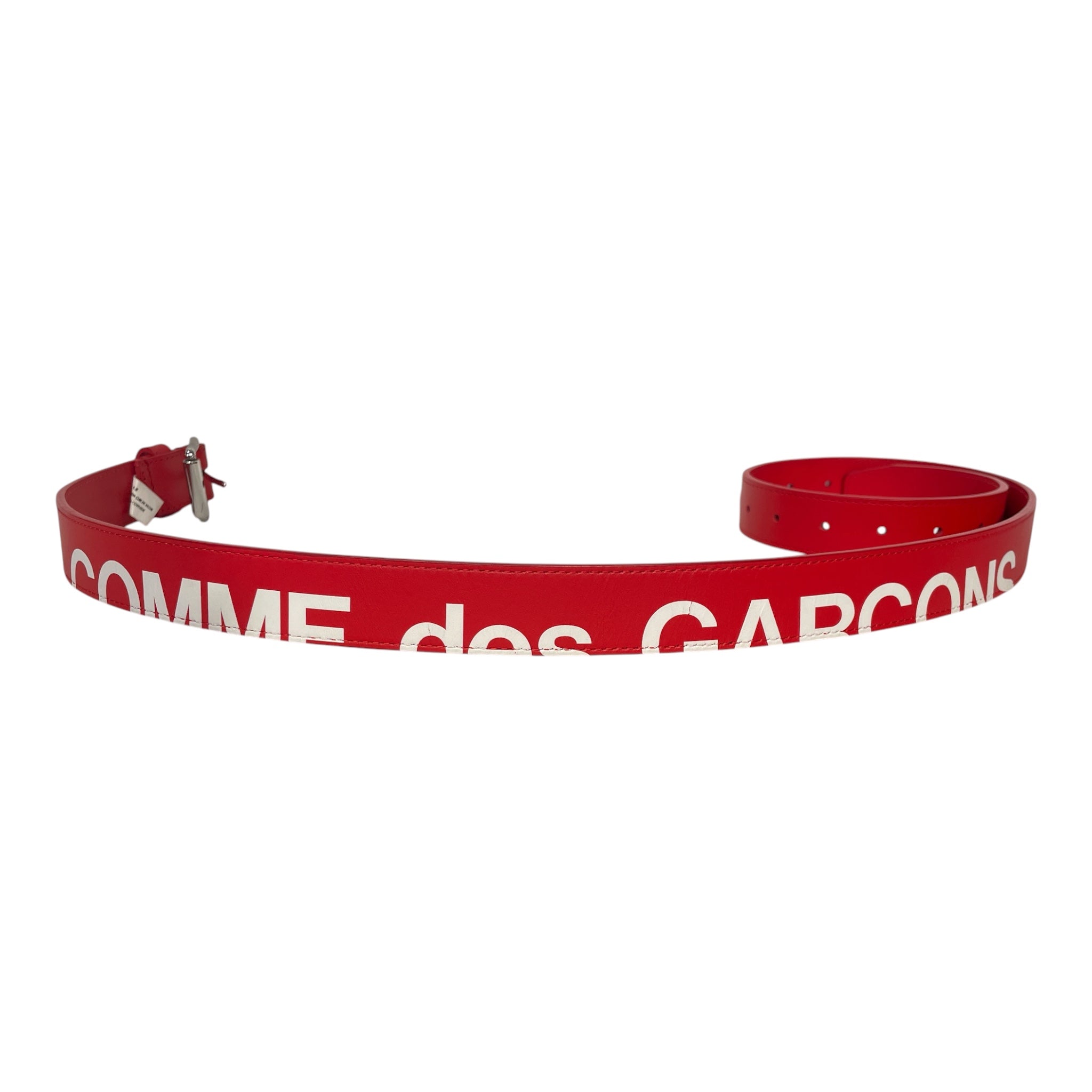 COMME des GARCONS/Belt/Leather/RED/M's/CDG LOGO BELT view 3
