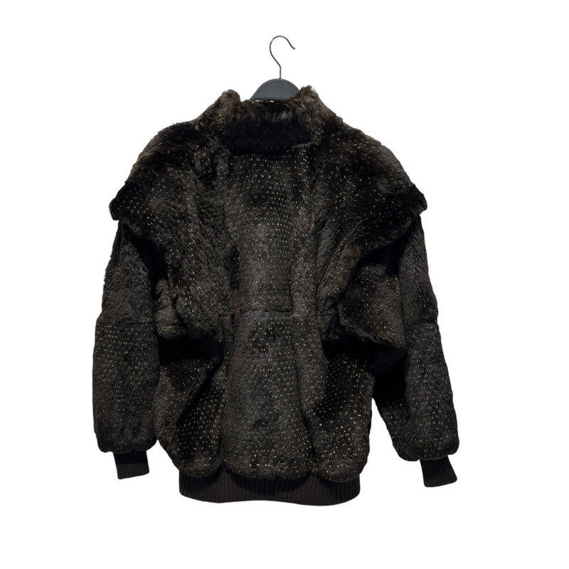 CAROLE LITTLE /Jacket/S/M/Fur/BRW/VINTAGE