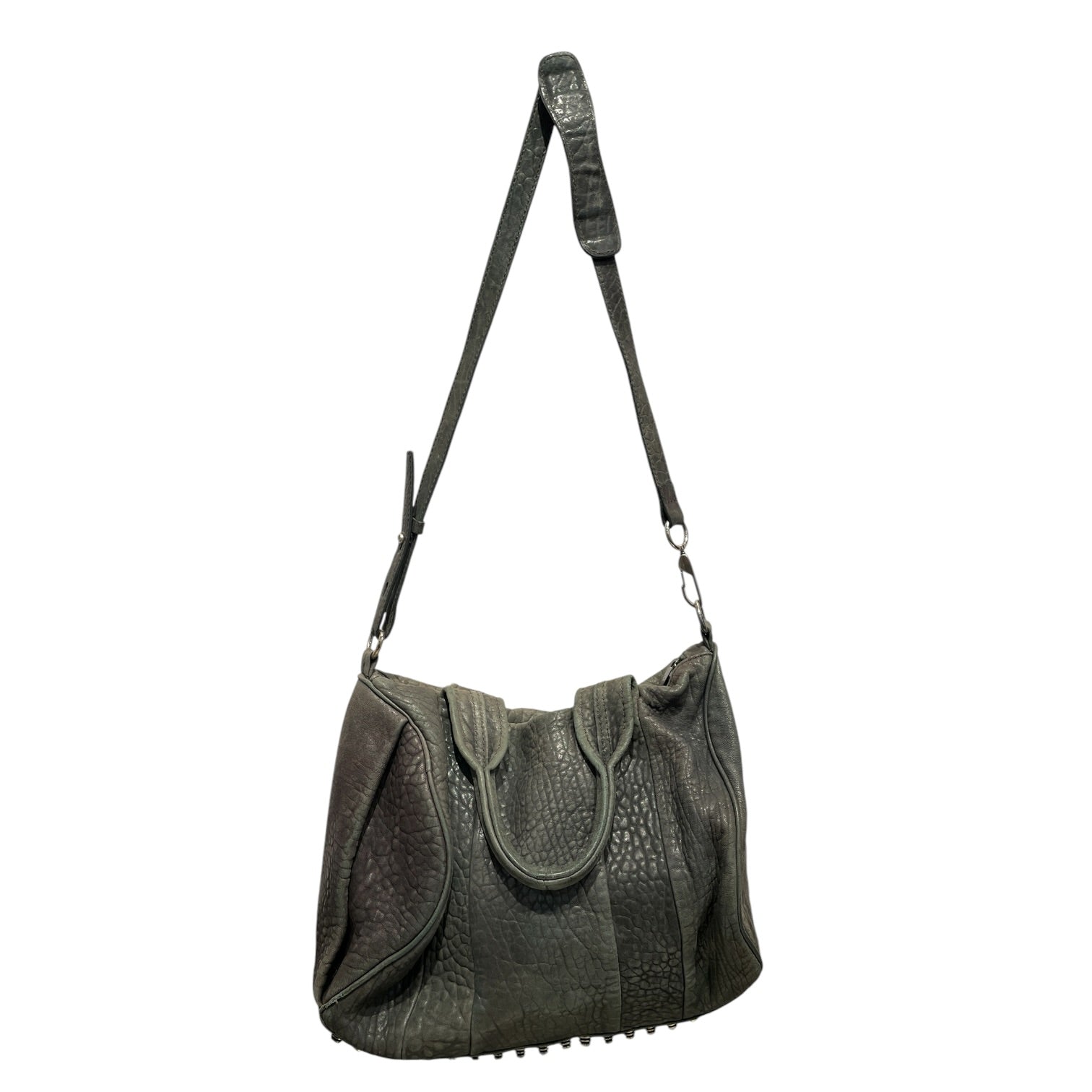 Alexander Wang/Cross Body Bag/Leather/GRY/Grey Leather Rocco Bag view 2