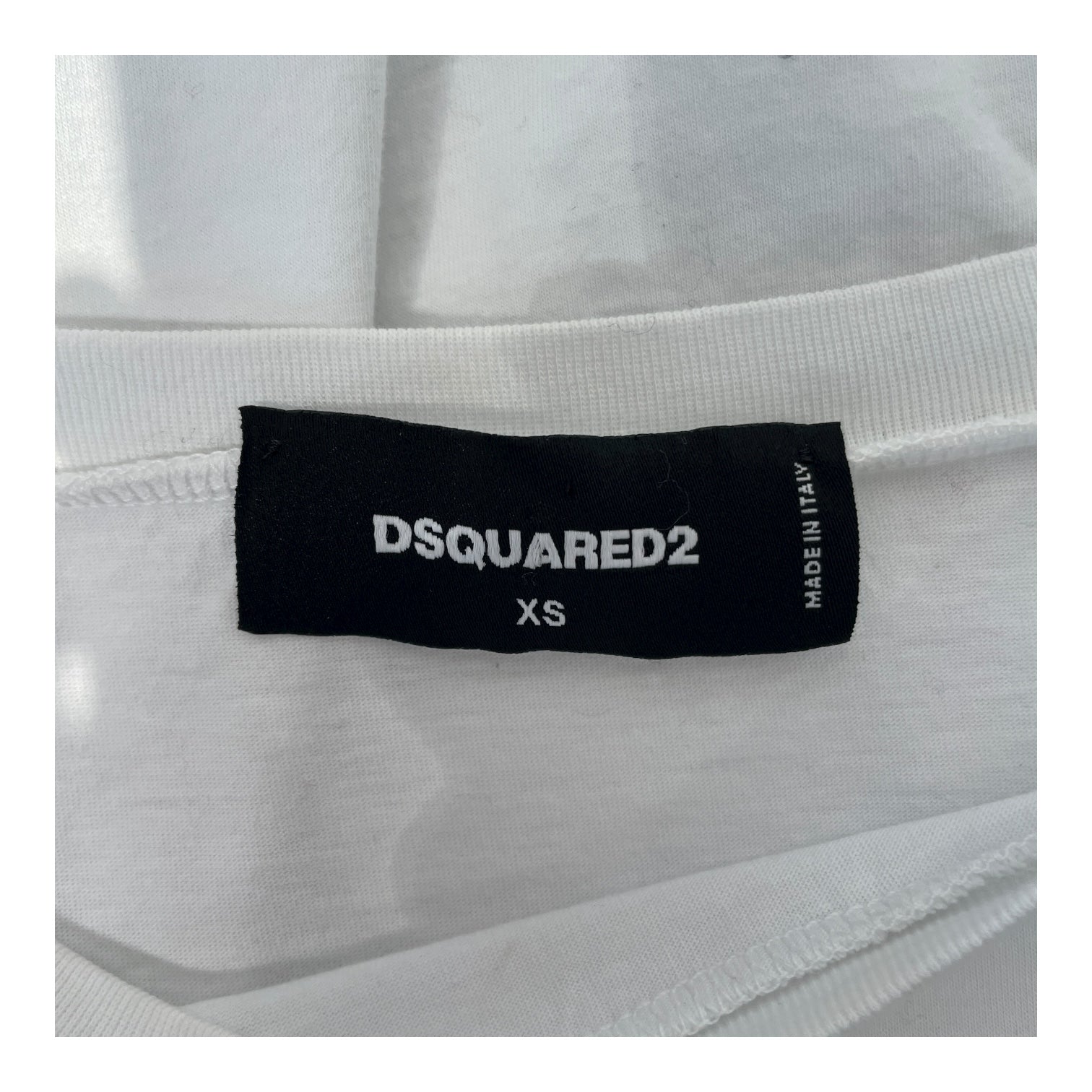 DSQUARED2/SS Cut & Sew/XS/Graphic/Cotton/WHT/AMERICA view 3