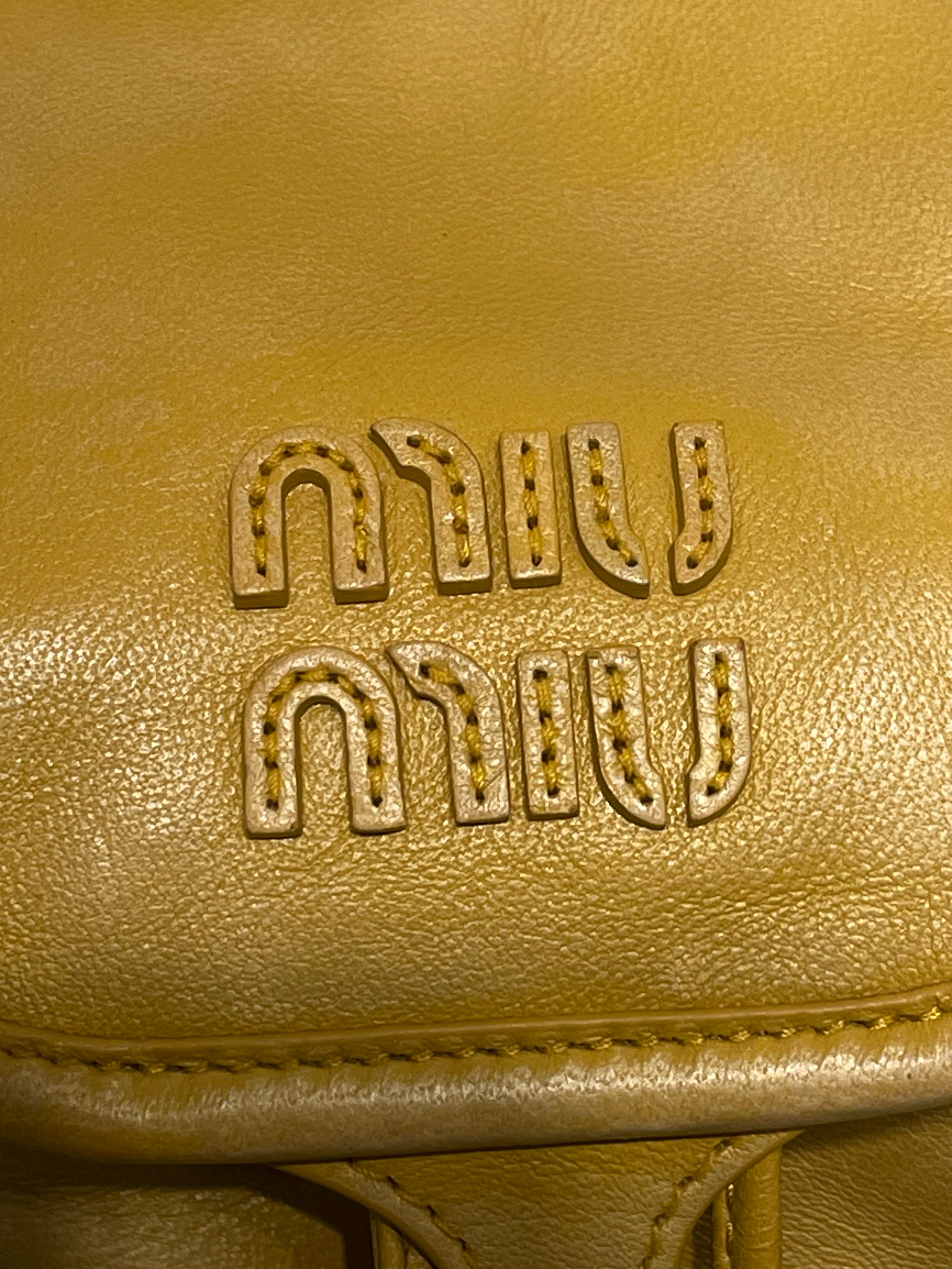MIU MIU/Backpack/Leather/CML/WHISKEY LTHR view 5