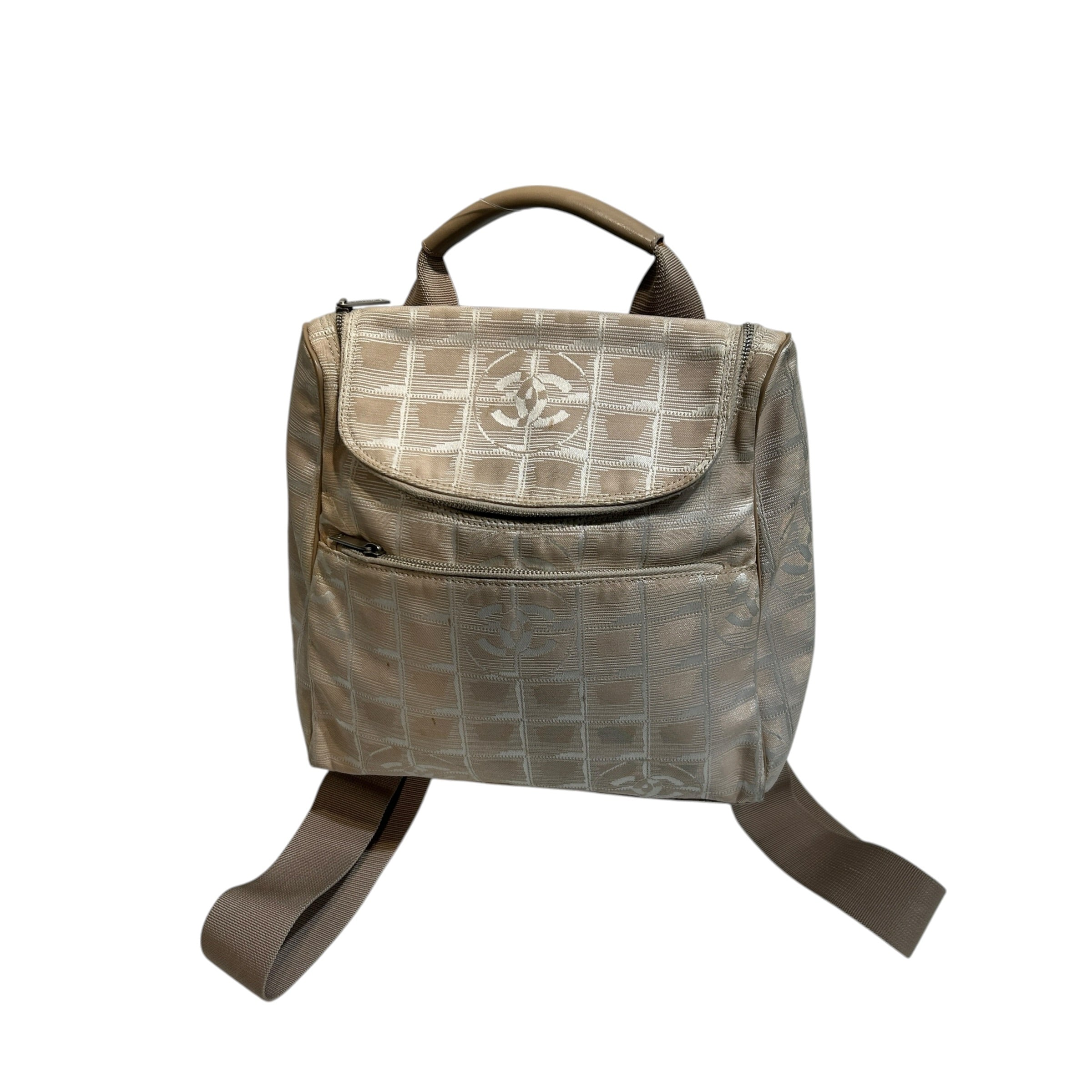 CHANEL/Bag/Monogram/Nylon/BEG/Travel Ligne view 1