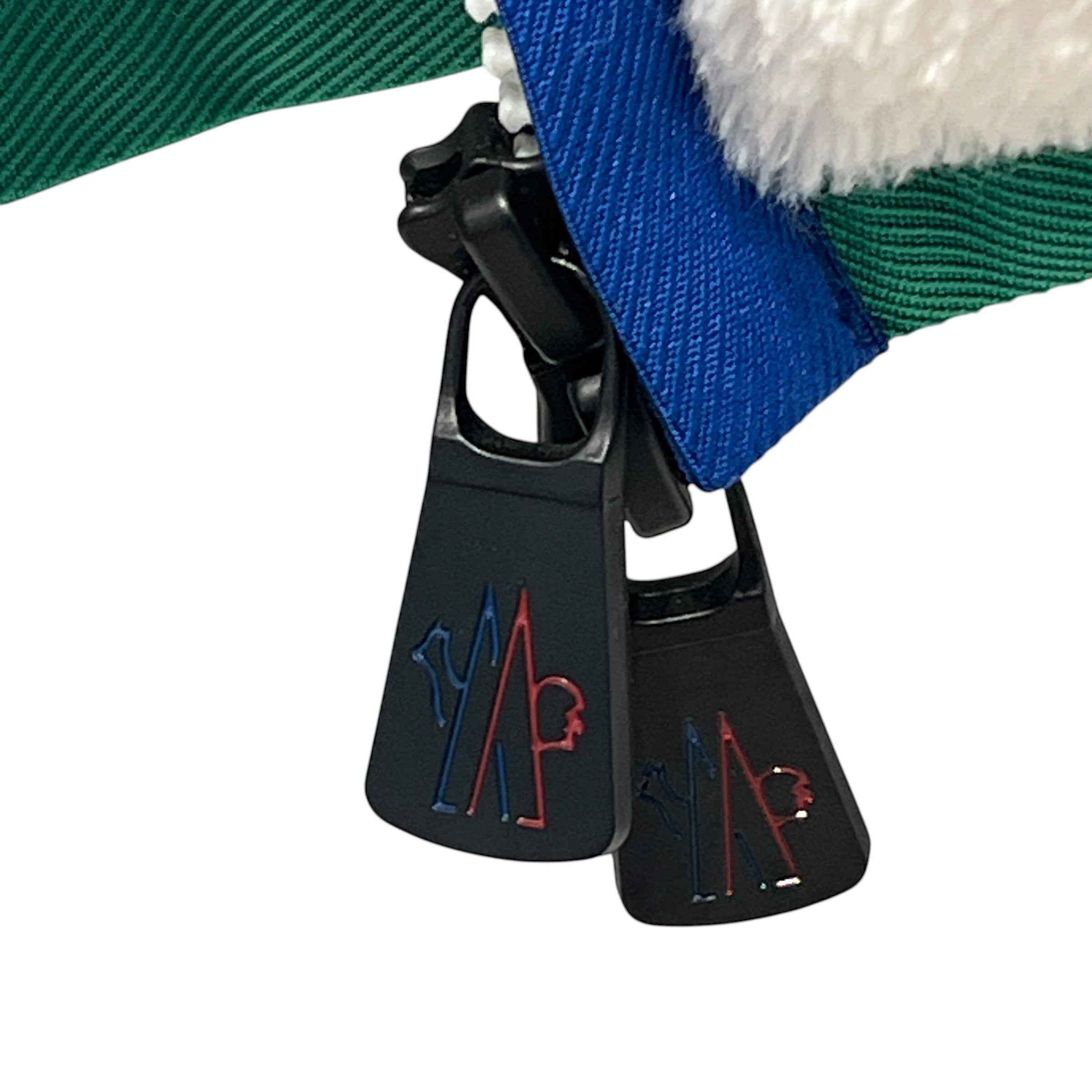 MONCLER/Fleece Jkt/L/WHT/grenoble full zip green panel view 7