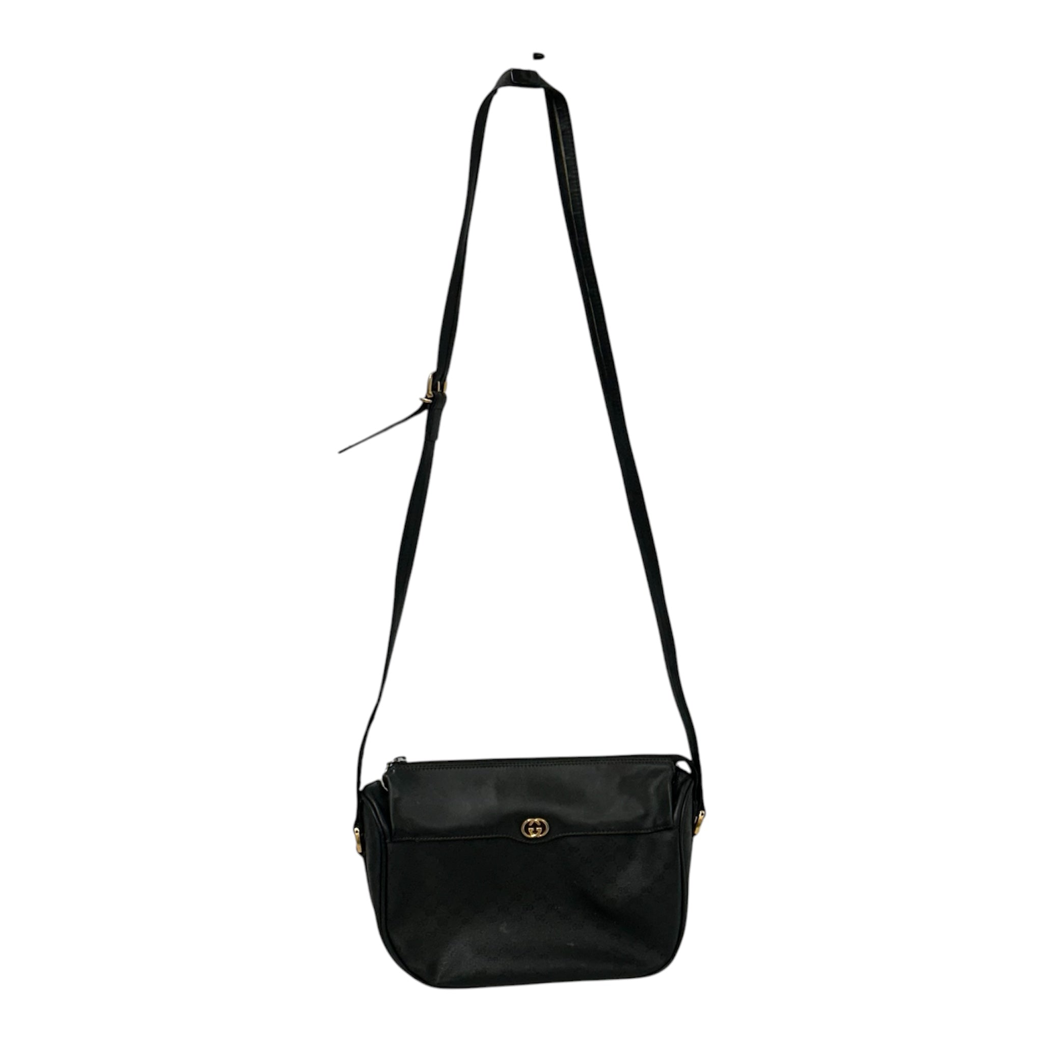 GUCCI/Bag/Monogram/Leather/BLK/VTG GG LOGO view 1