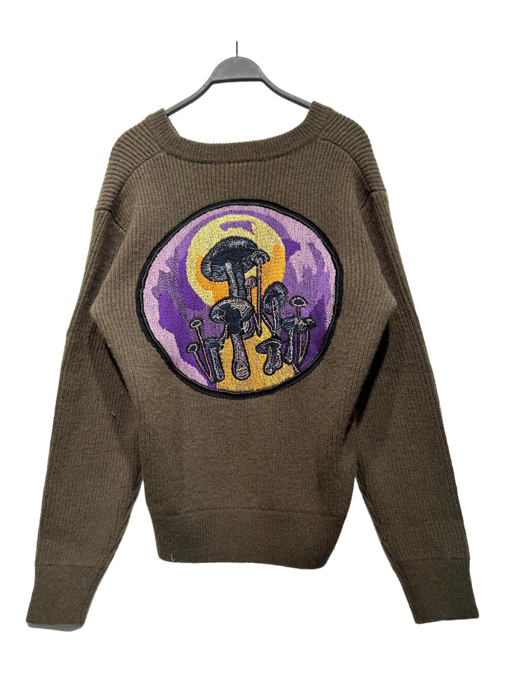 STUSSY/Sweater/XL/Wool/GRN/DRIES VAN NOTEN PATCH KNIT – 2nd STREET USA