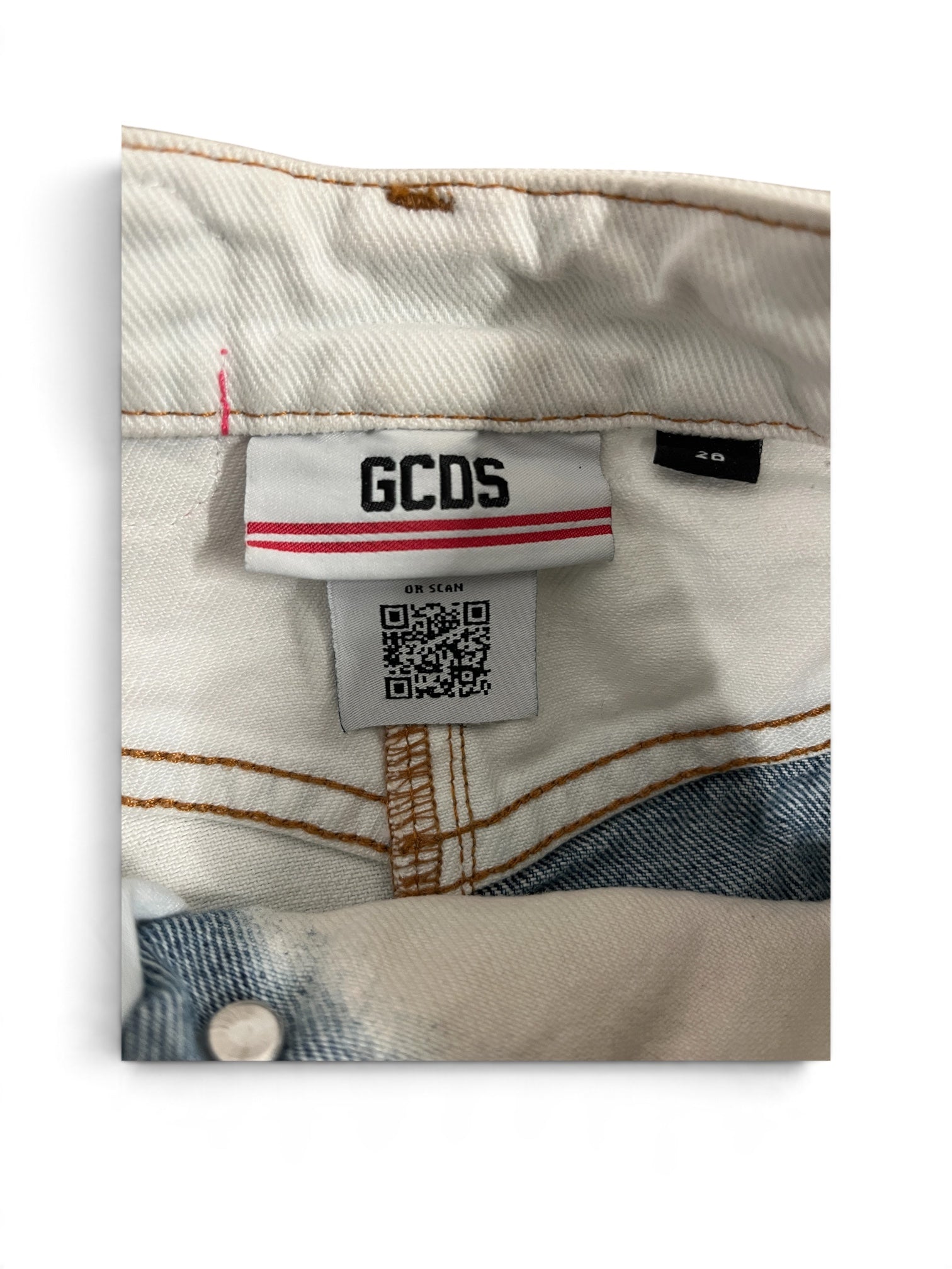 GCDS/Skirt/26/Camouflage/Denim/MLT/Asymmetrical skirt view 3