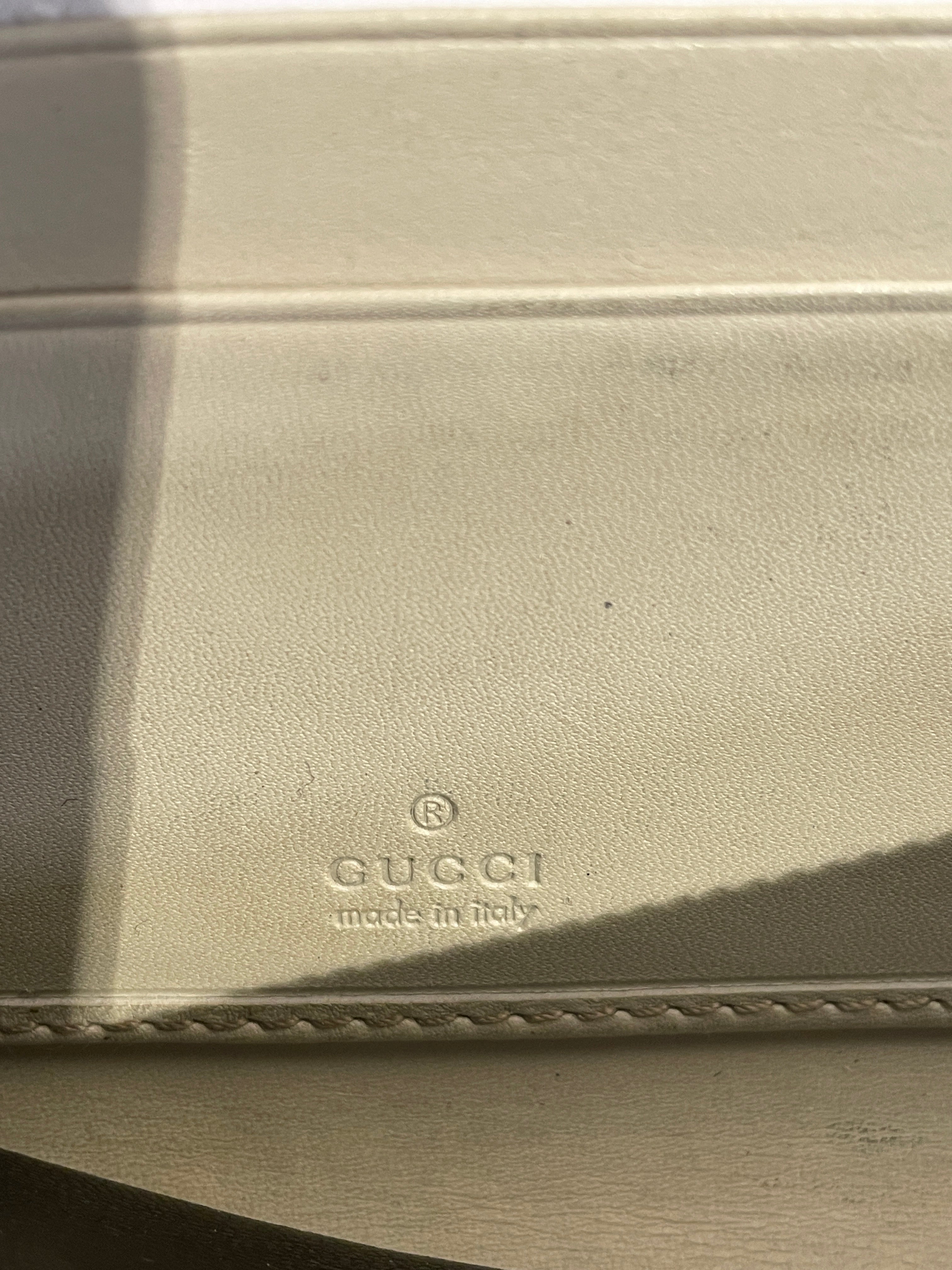 GUCCI/Bifold Wallet/Monogram/Leather/WHT/L's/ view 4