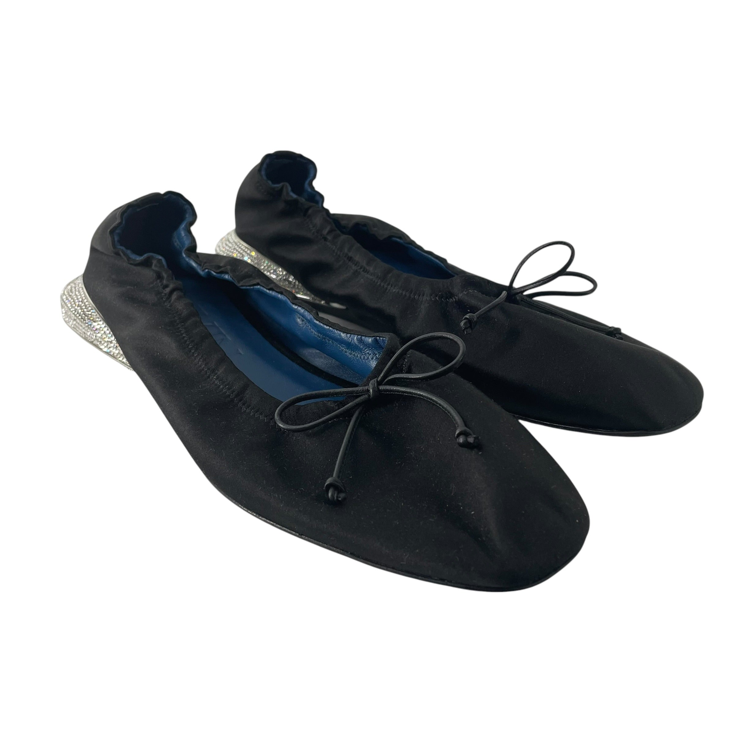 LANVIN/Espadrilles/EU 42/Velour/BLK/CRYSTAL HEELS view 1