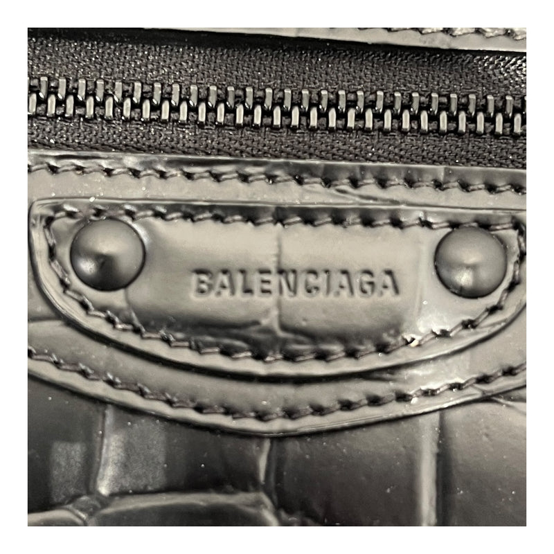 BALENCIAGA/Cross Body Bag/Leather/BLK/MINI CITY BAG