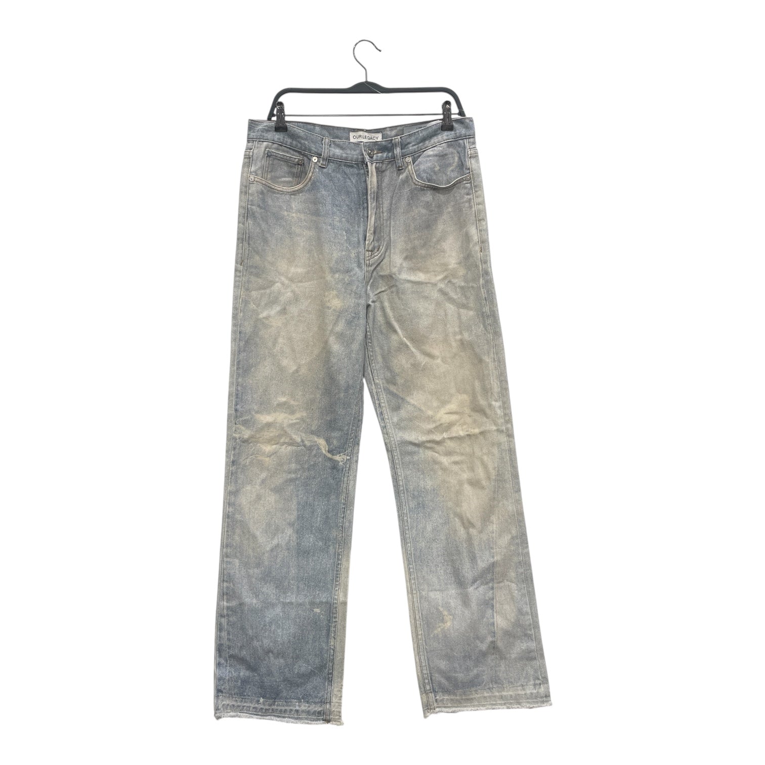 OUR LEGACY/Straight Pants/31/Denim/IDG/Graphic/PRINTED DENIM view 1