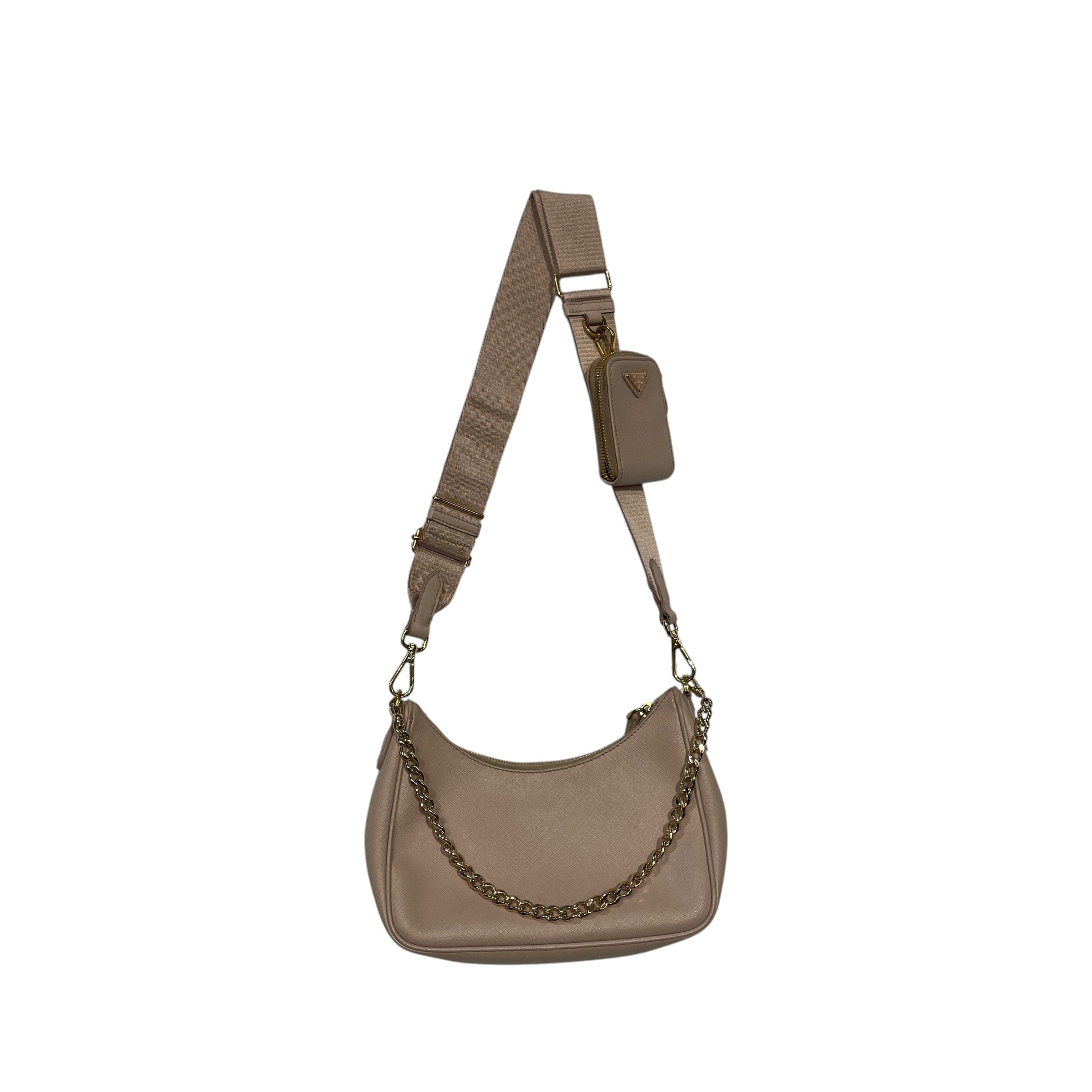 PRADA/Clutch Bag/Leather/PNK/SAFFIANO LEATHER RE- EDITION view 6