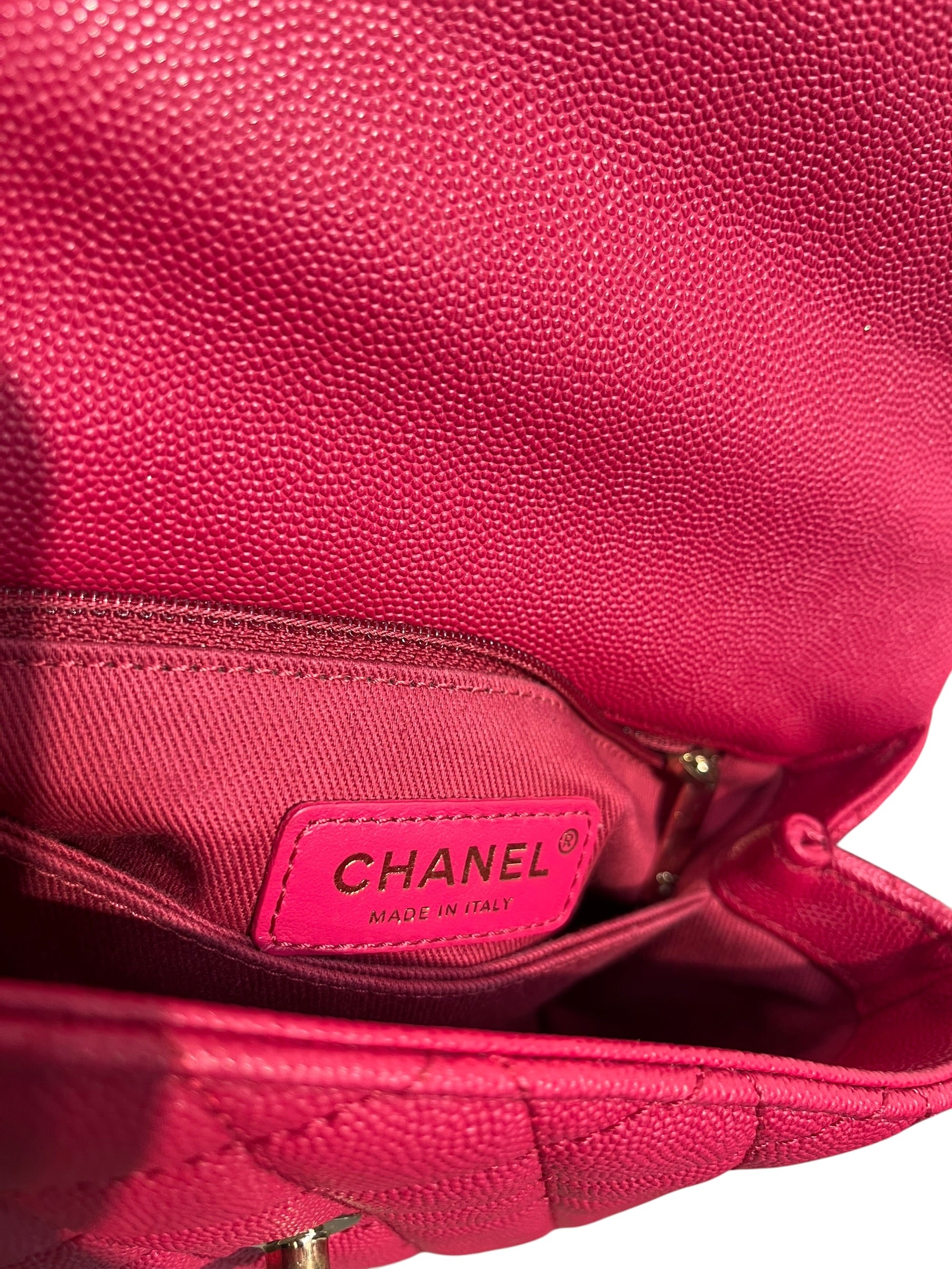 CHANEL/Hand Bag/Leather/PNK/DARK PINK CAVIAR view 6