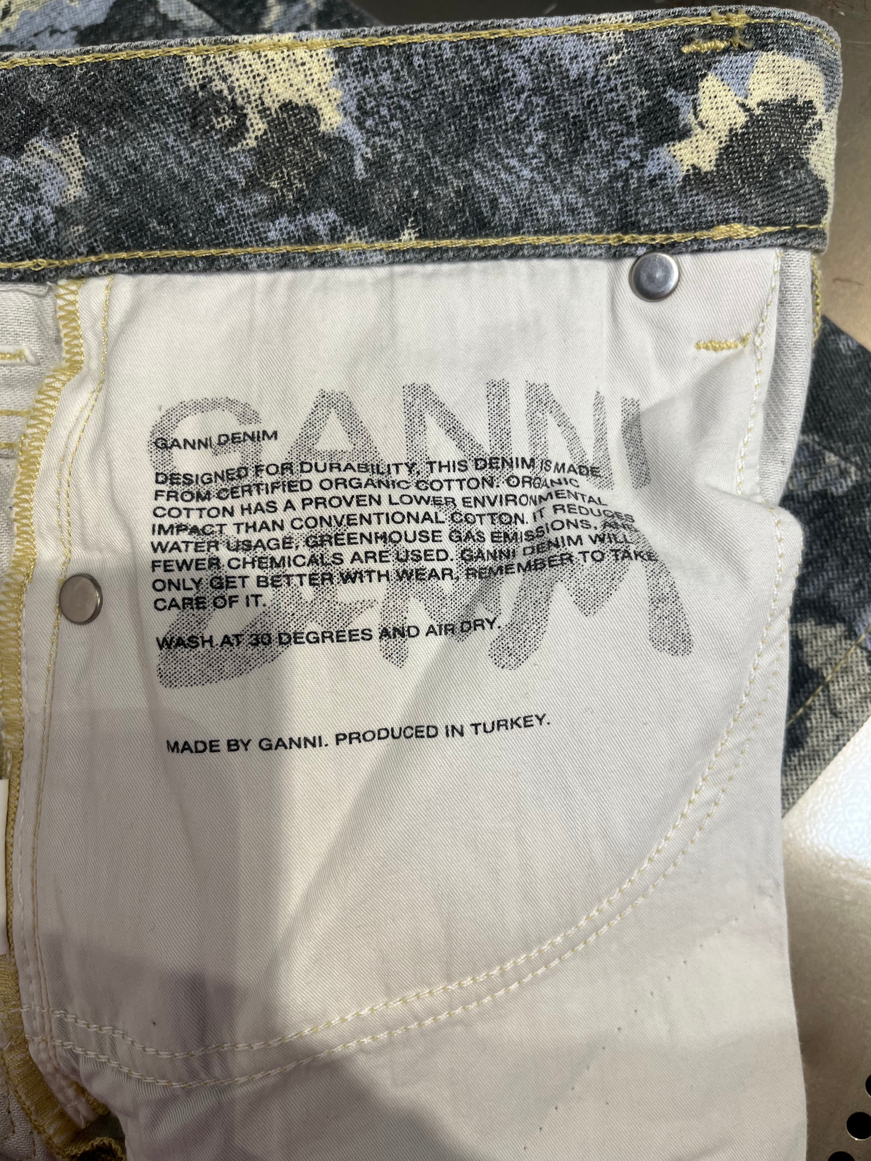 GANNI/Bottoms/28/Floral Pattern/Cotton/GRY/High-waisted/FLORAL JEANS BNWT view 5