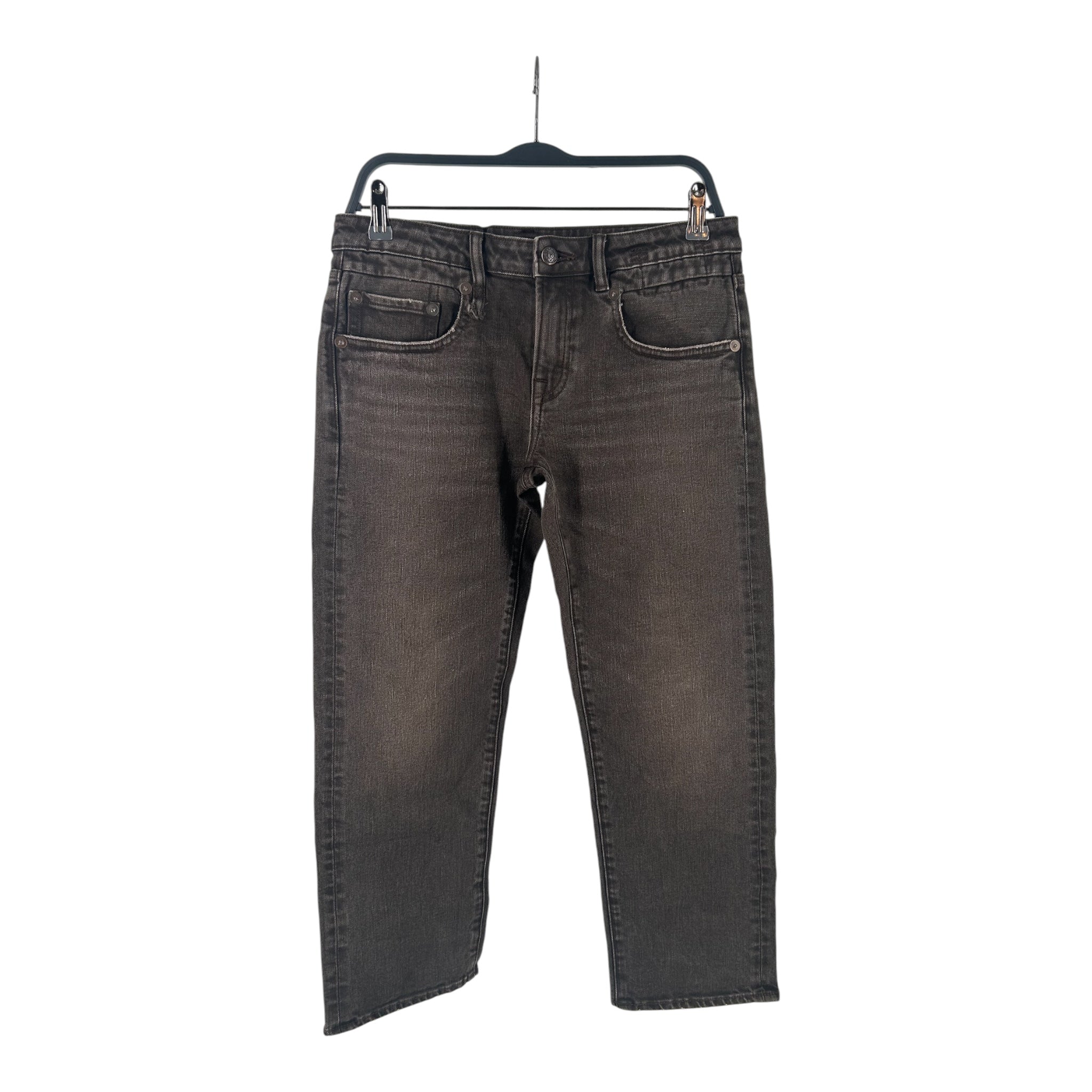 R13/Cropped Pants/27/Cotton/BRW/bronze hardware view 1