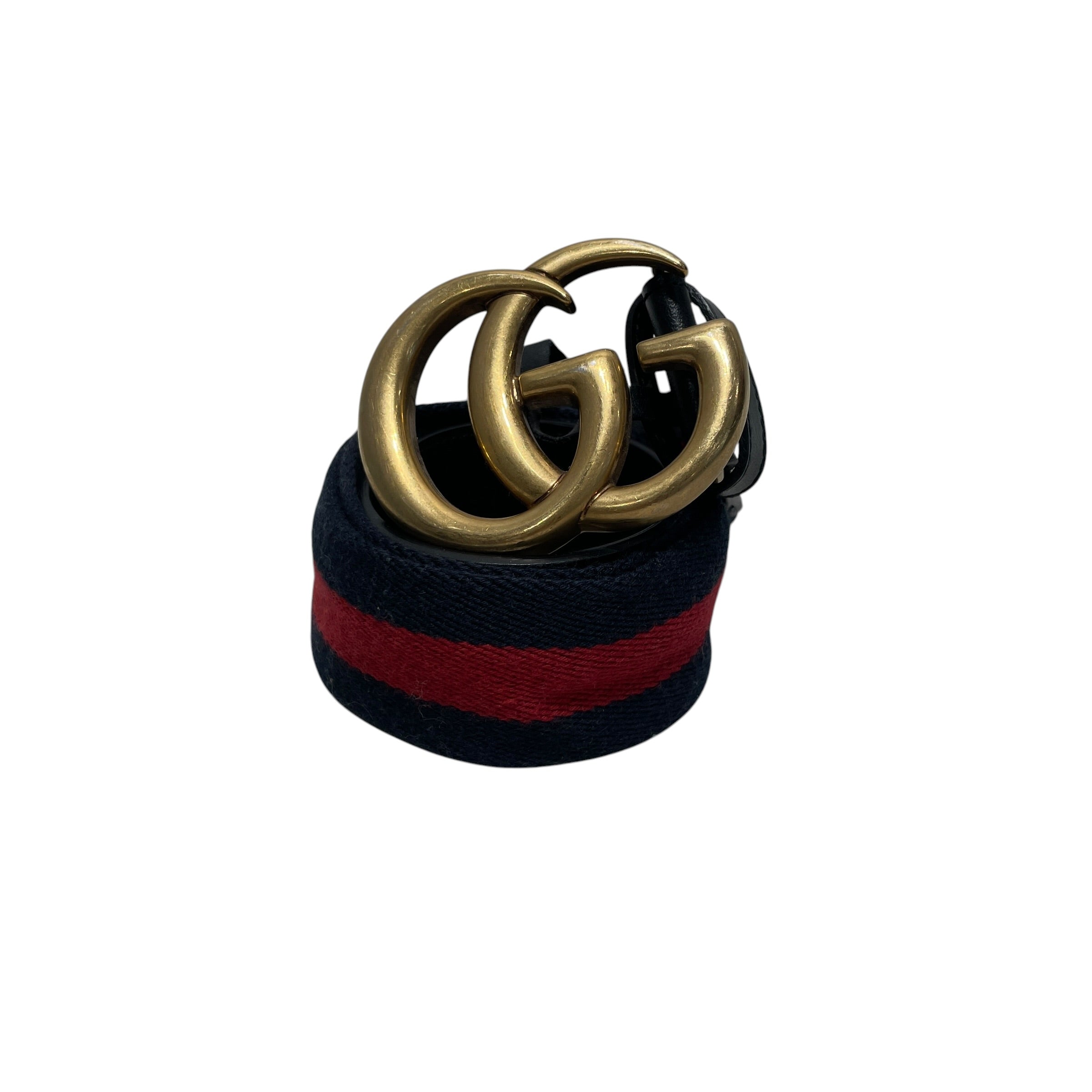 GUCCI/Belt/Cotton/NVY/GG view 1