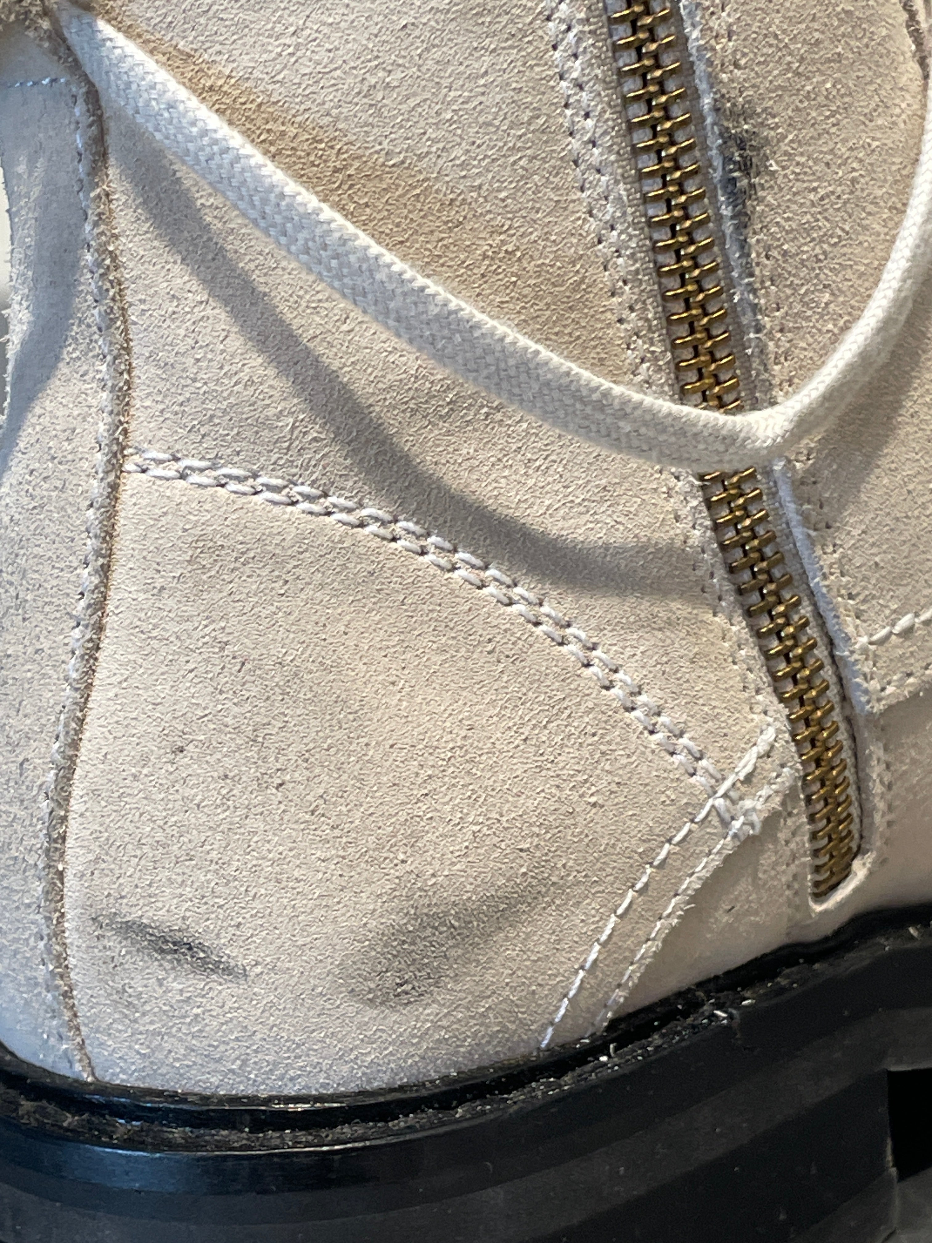 ALLSAINTS/Lace Up Boots/US 9/Suede/CRM/DONITA COMBAT BOOTS/ BUCKLE view 4