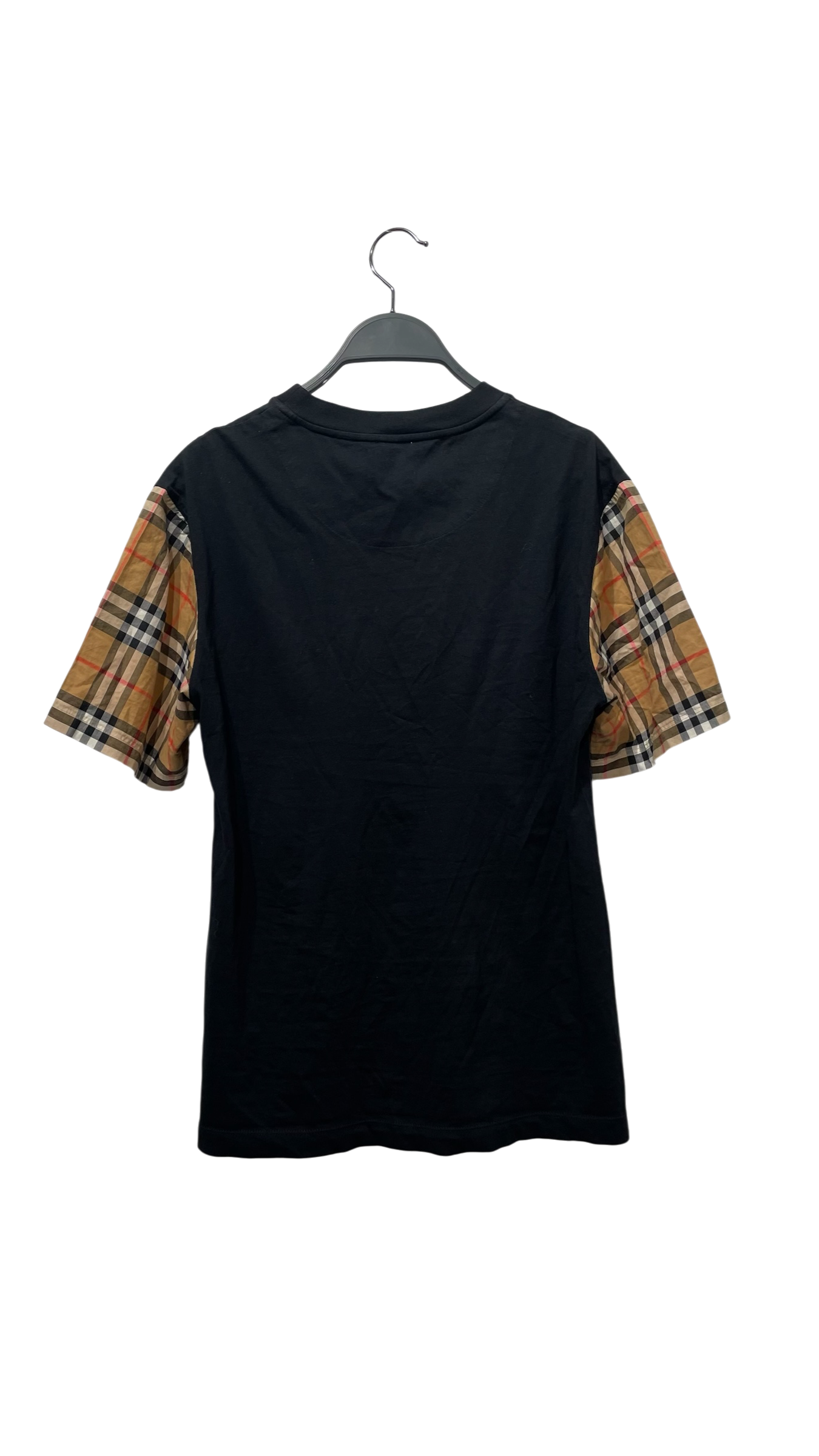 BURBERRY LONDON/T-Shirt/XXS/Plaid/Cotton/BLK/PLAID SLEEVES view 2