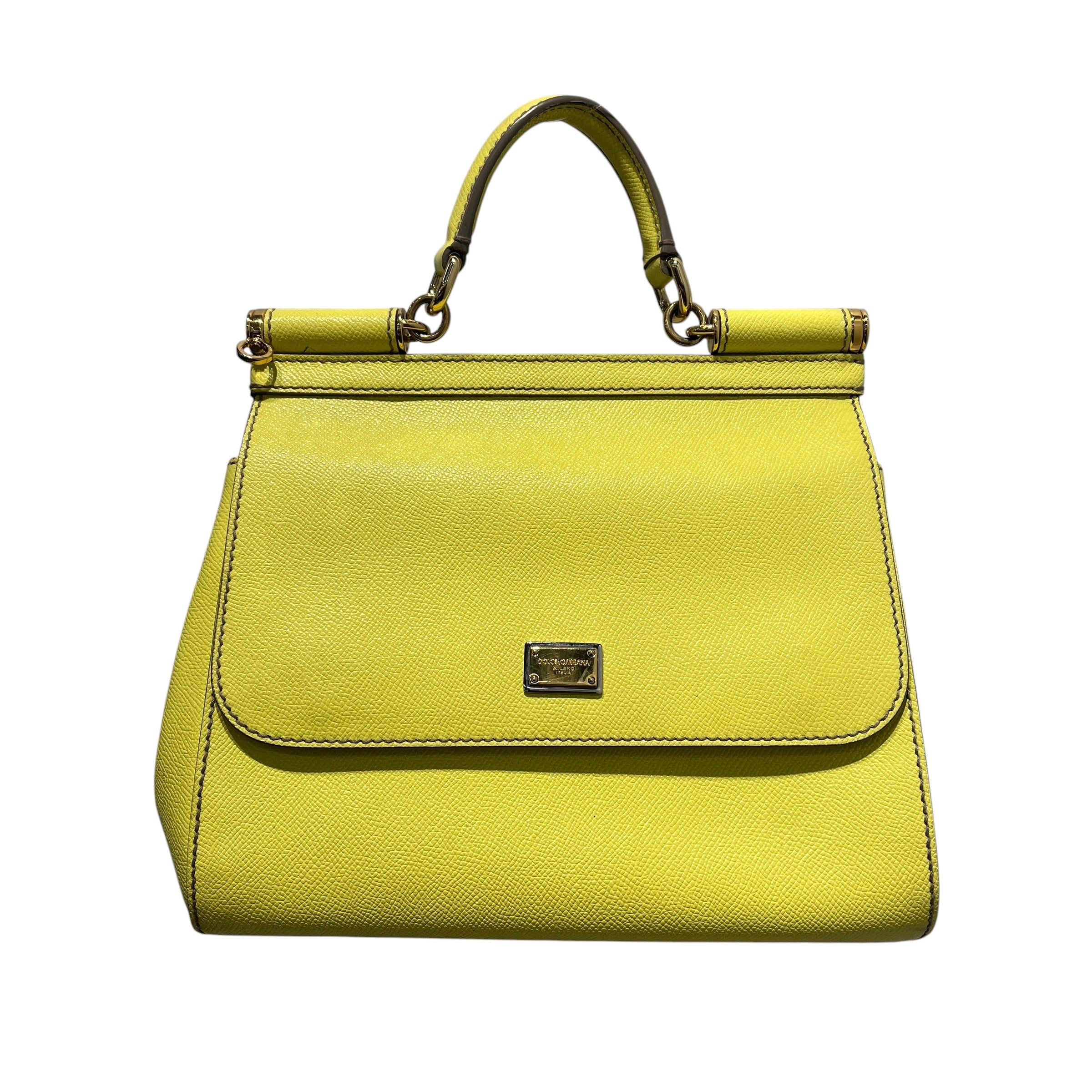 DOLCE&GABBANA/Hand Bag/Leather/YEL/SICILY DAUPHINE/LEOPARD LINING view 10
