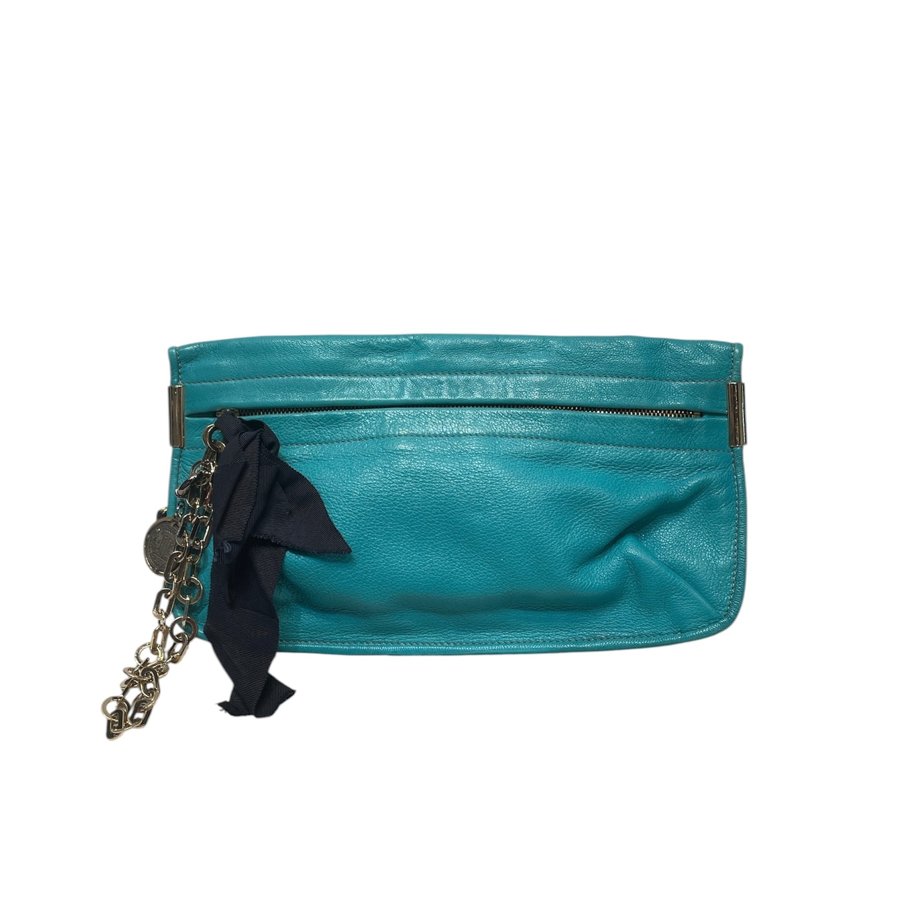 LANVIN/Clutch Bag/Leather/GRN/BOW KEYCHAIN view 1