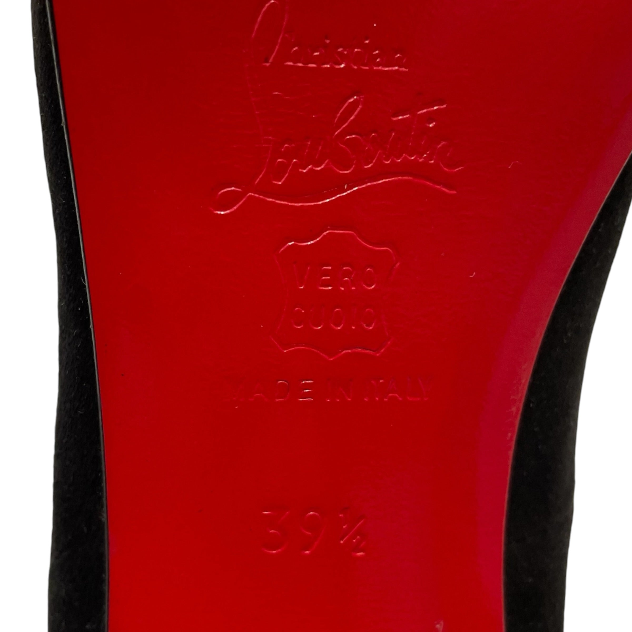 Christian Louboutin/Heels/US 8/Suede/BLK/CHRISTIAN LOUBOUTIN SUEDE HEEL view 7