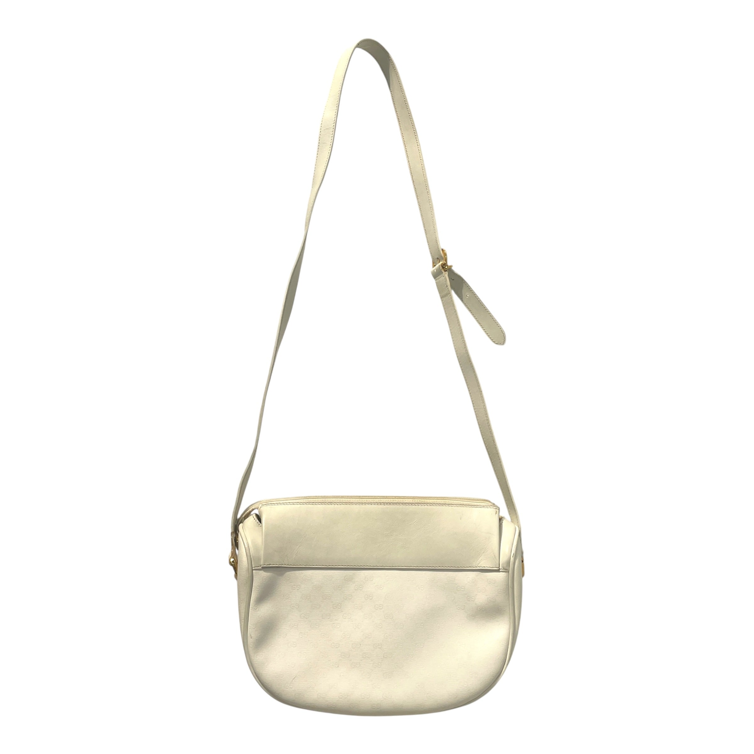 GUCCI/Cross Body Bag/Leather/WHT/Micro GG Crossbody view 6