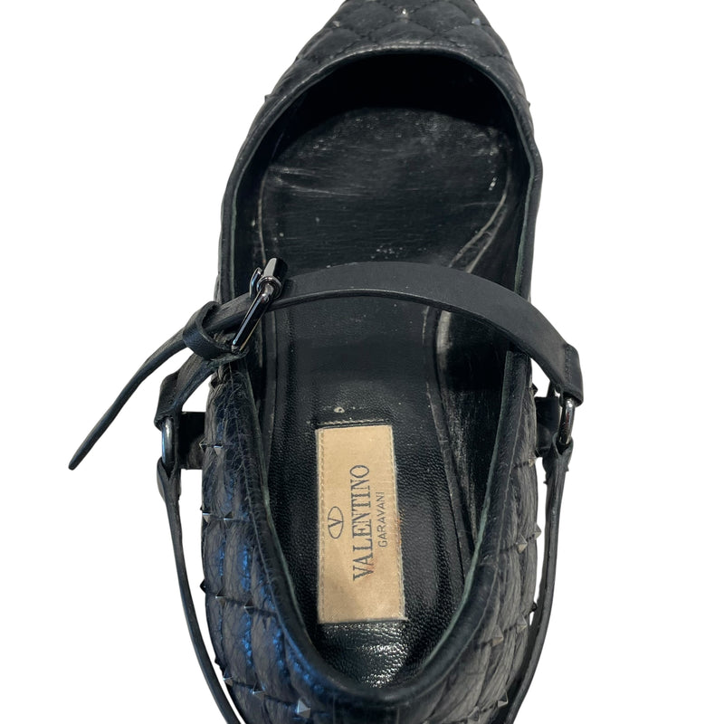 VALENTINO GARAVANI/Flat Shoes/US 6.5/Leather/BLK/