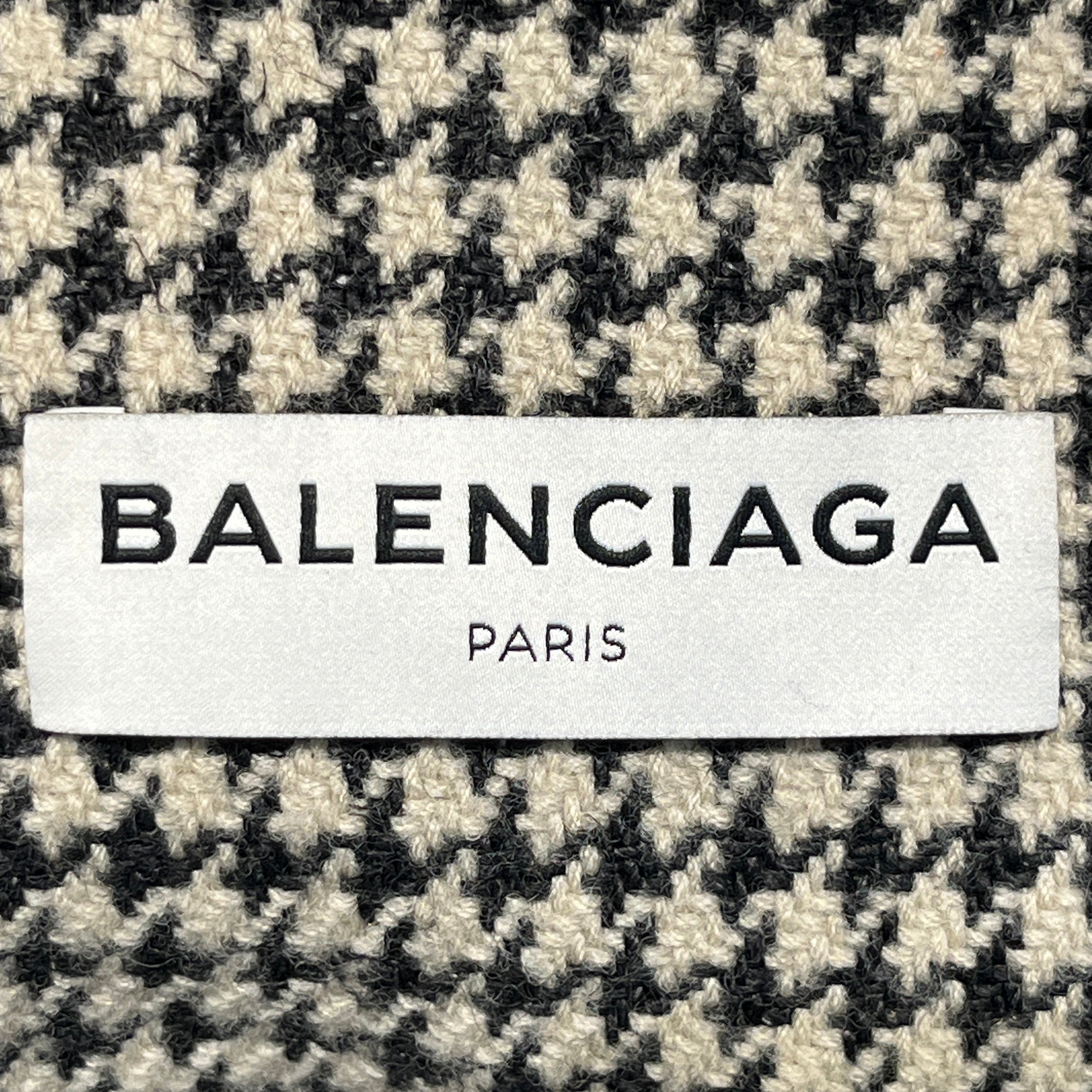BALENCIAGA/Skirt/34/Houndstooth Check/Wool/CRM/Midi Length/2017 HOUNDSTOOTH SKIRT view 3