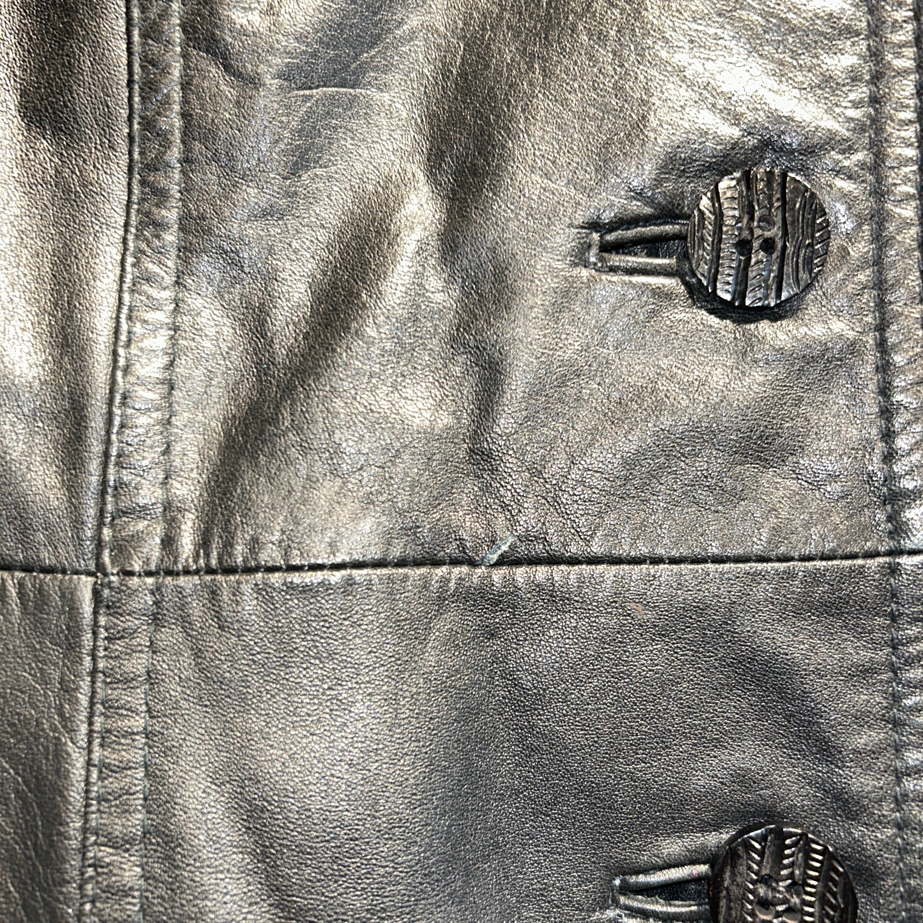 Vintage/Coat/8/Leather/BLK/Belted Trench view 8