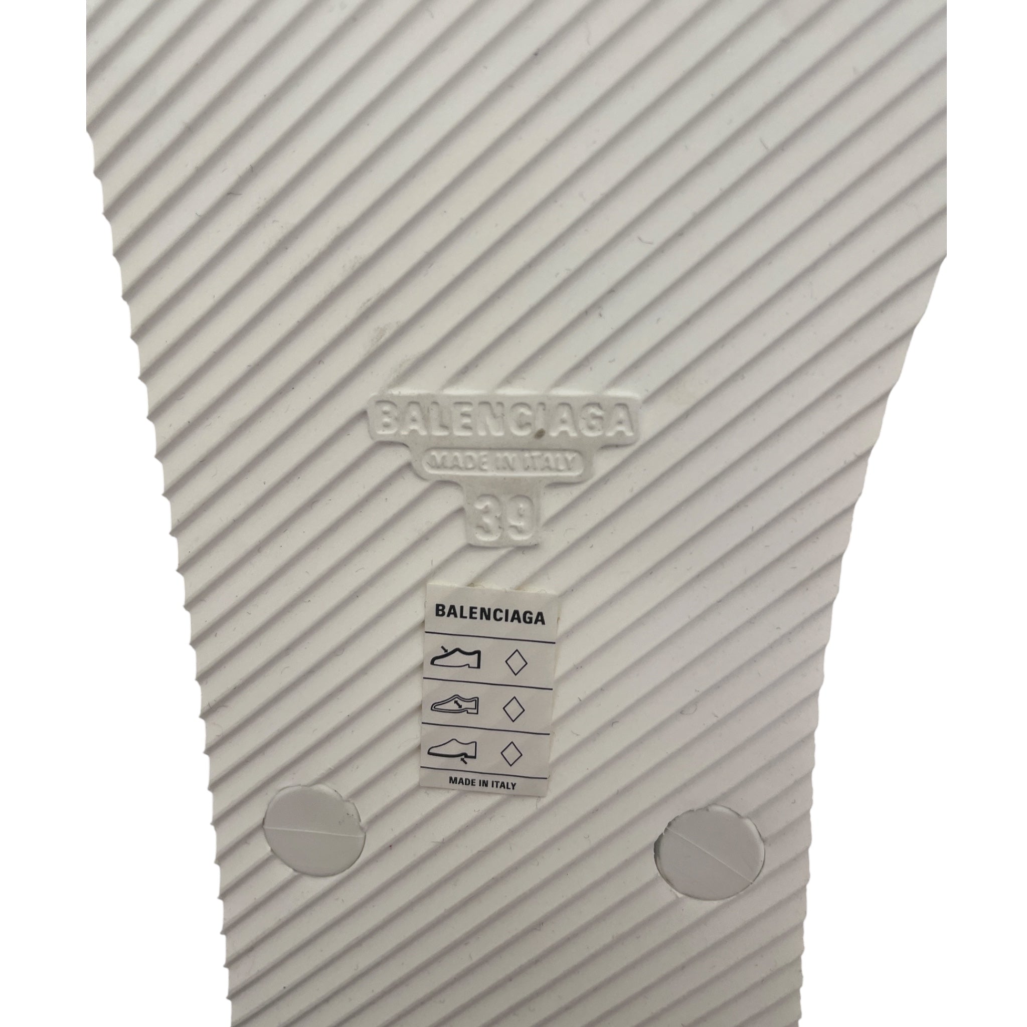 BALENCIAGA/Sandals/EU 39/WHT/CAGOLE WHITE FLIP FLOPS view 4