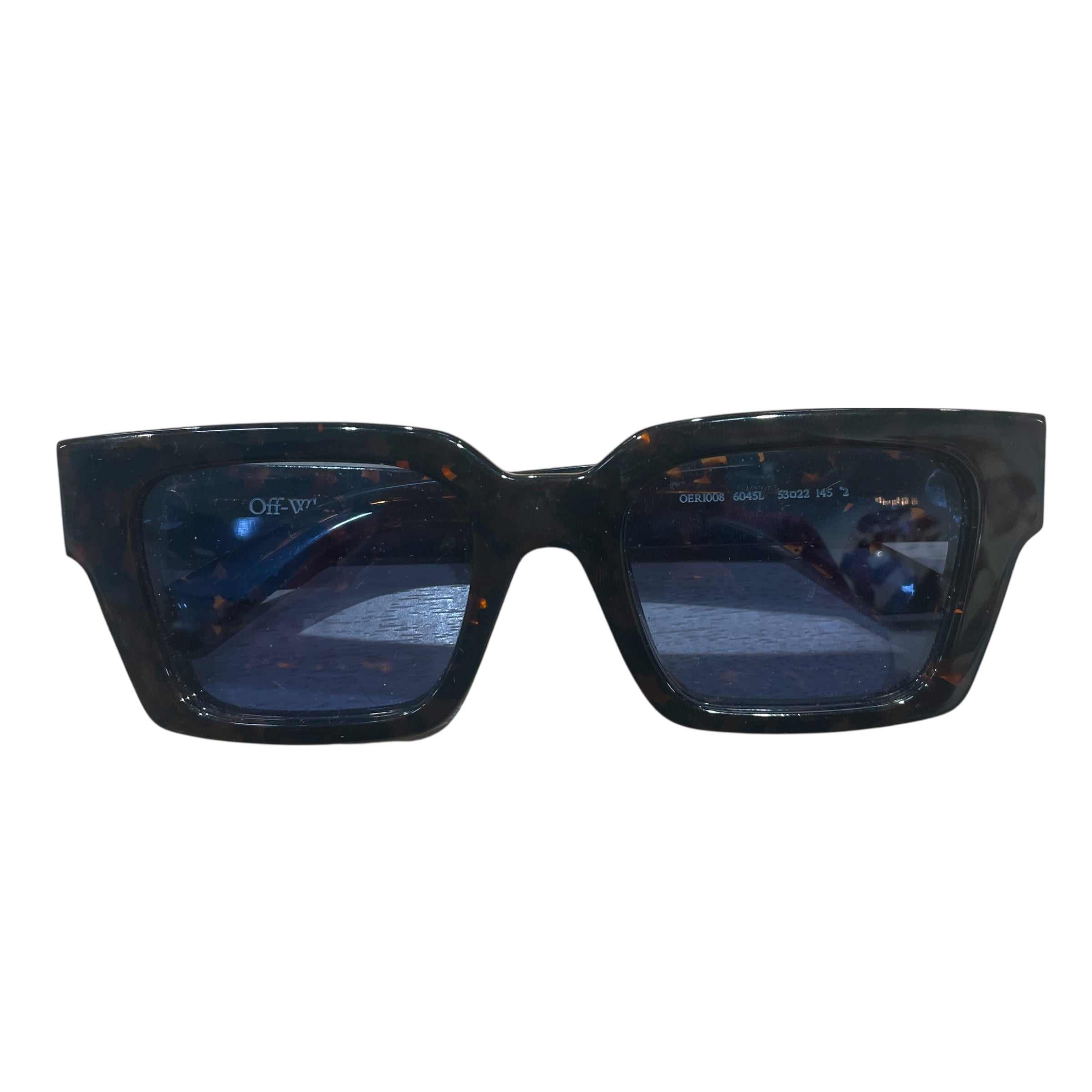 OFF-WHITE/Sunglasses/Celluloid/BRW/VIRGIL TURTLE FRAME/BLU LENS view 1