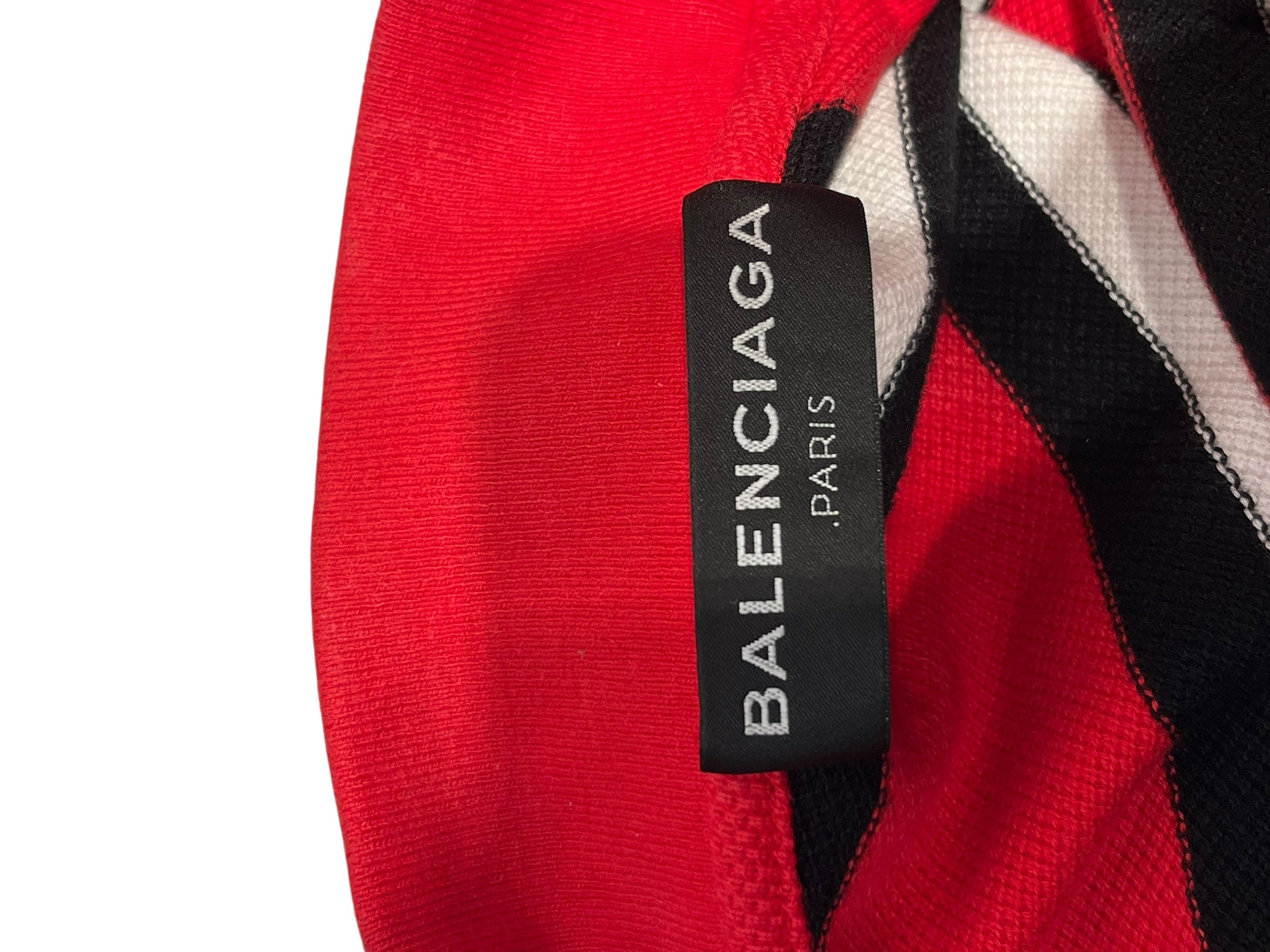 BALENCIAGA/Polo Shirt/L/Cotton/RED/Stripe/2016 POLO view 3
