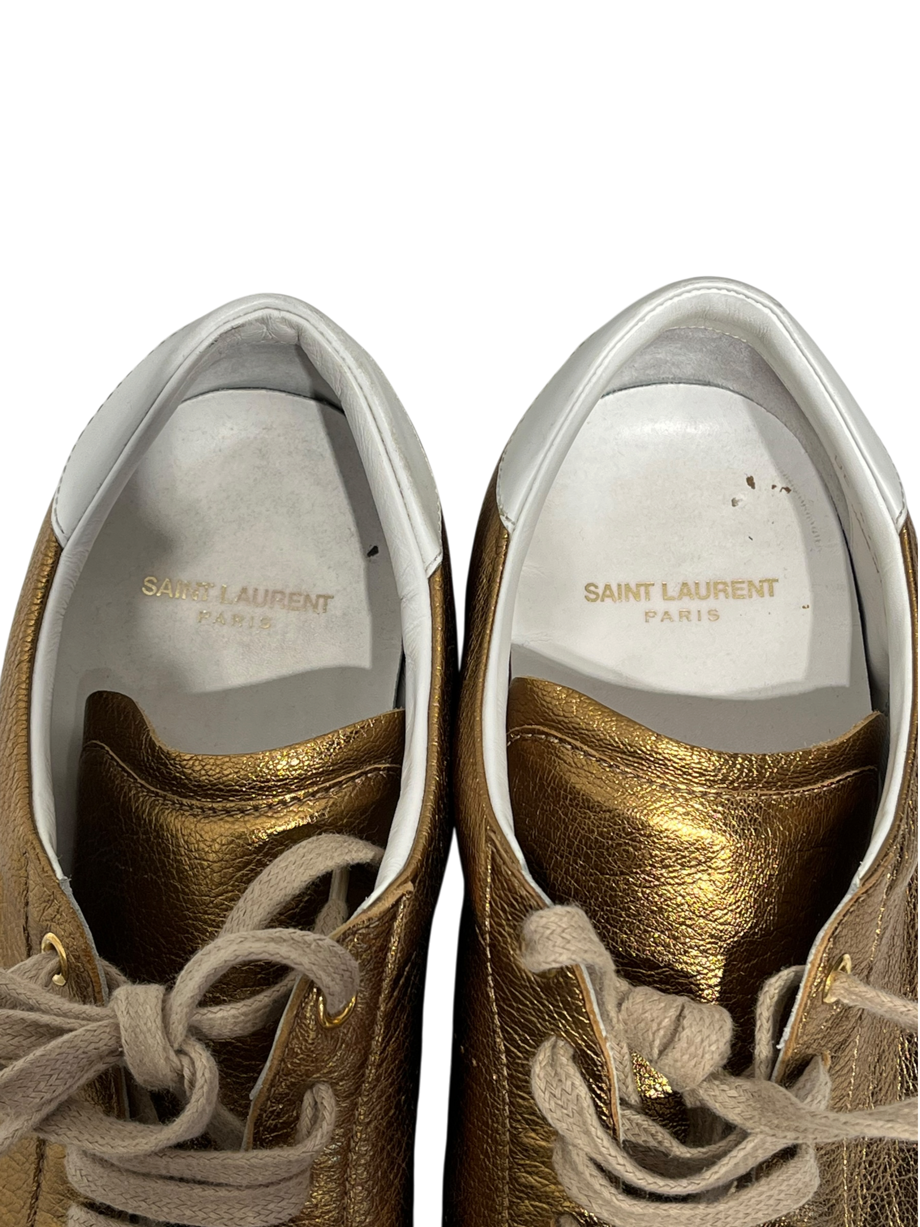 SAINT LAURENT/Low-Sneakers/EU 43.5/Leather/GLD/472370 METALLIC view 3