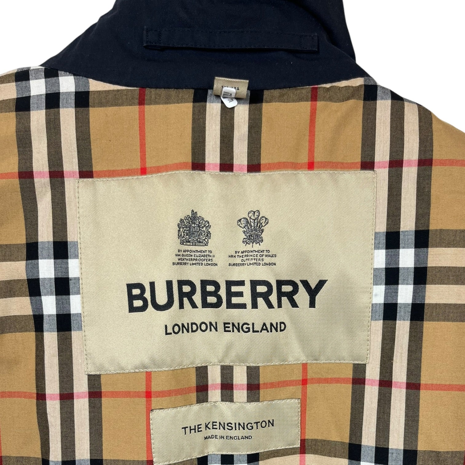 BURBERRY LONDON/Jacket/8/Cotton/BLK/trench plaid lining view 4