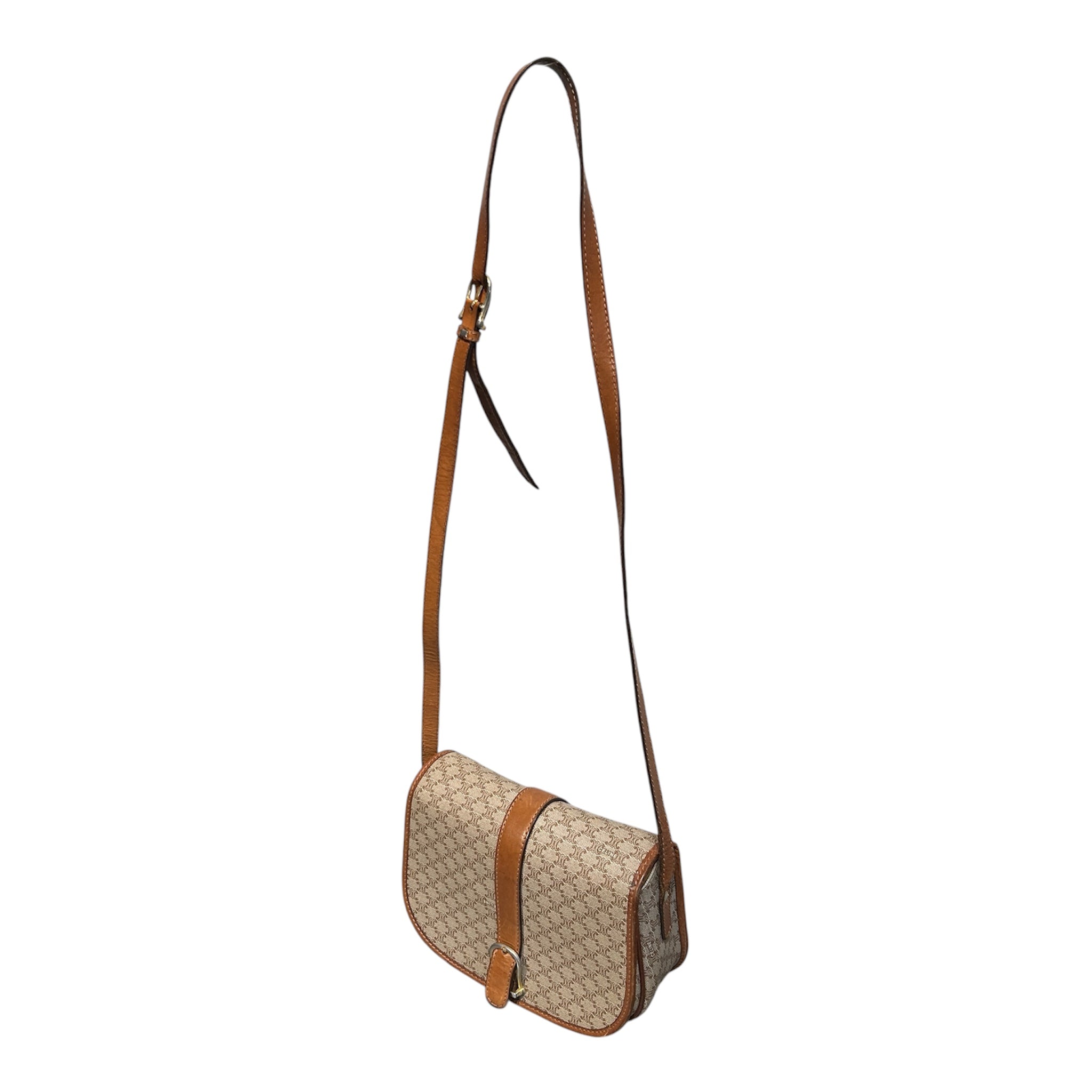 CELINE/Cross Body Bag/Monogram/Leather/CML/MACADAM CROSSBODY view 8